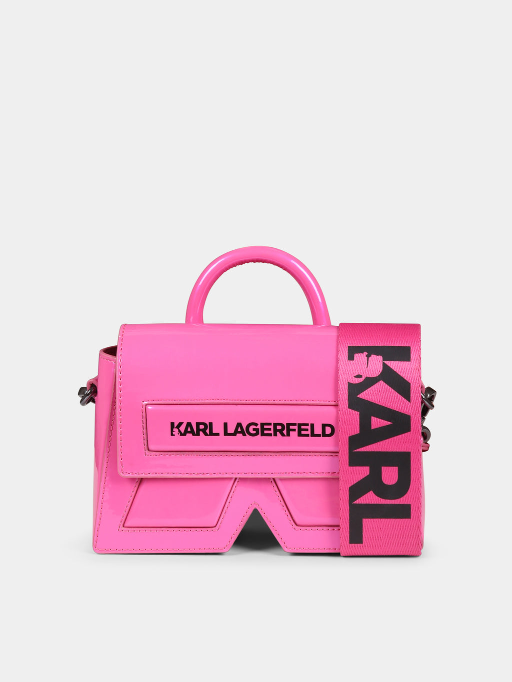 Pink bag for girl with logo