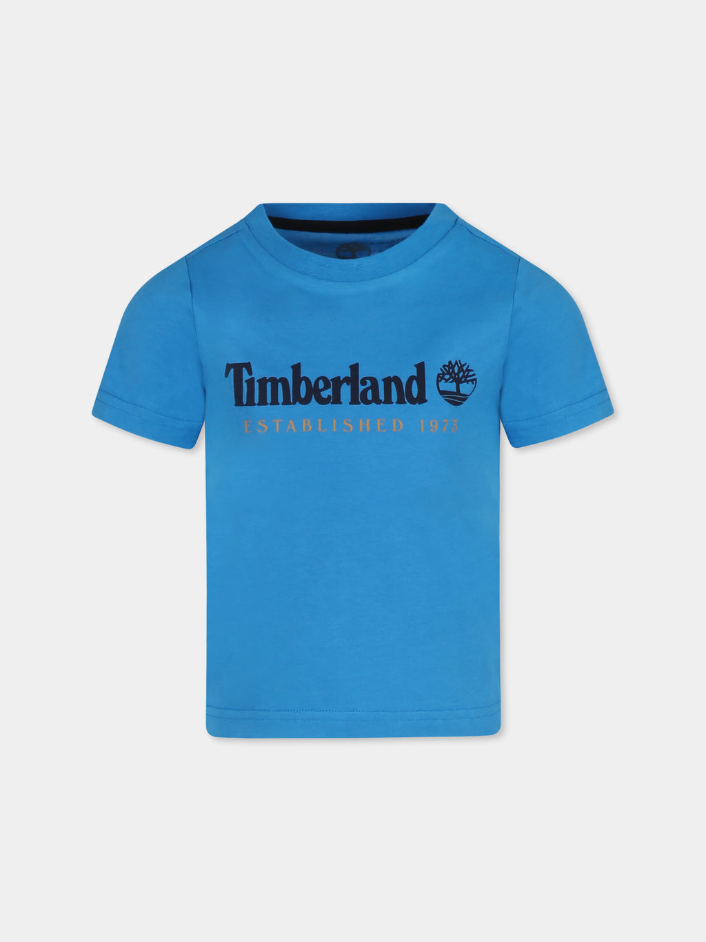 Light blue t-shirt for boy with logo