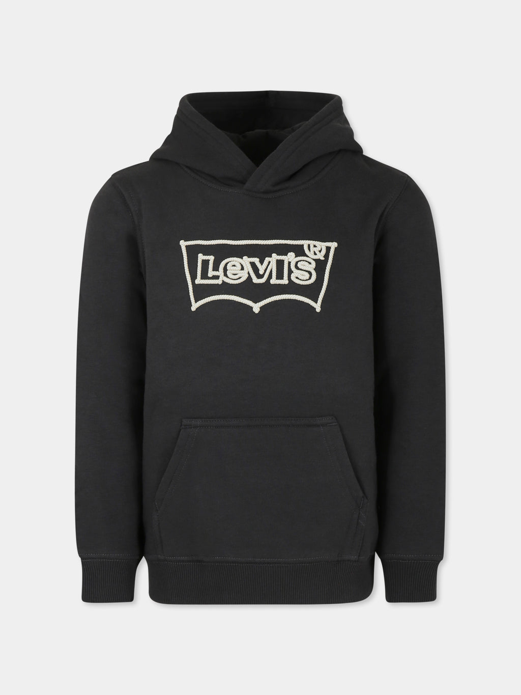 Black sweatshirt for boy with logo