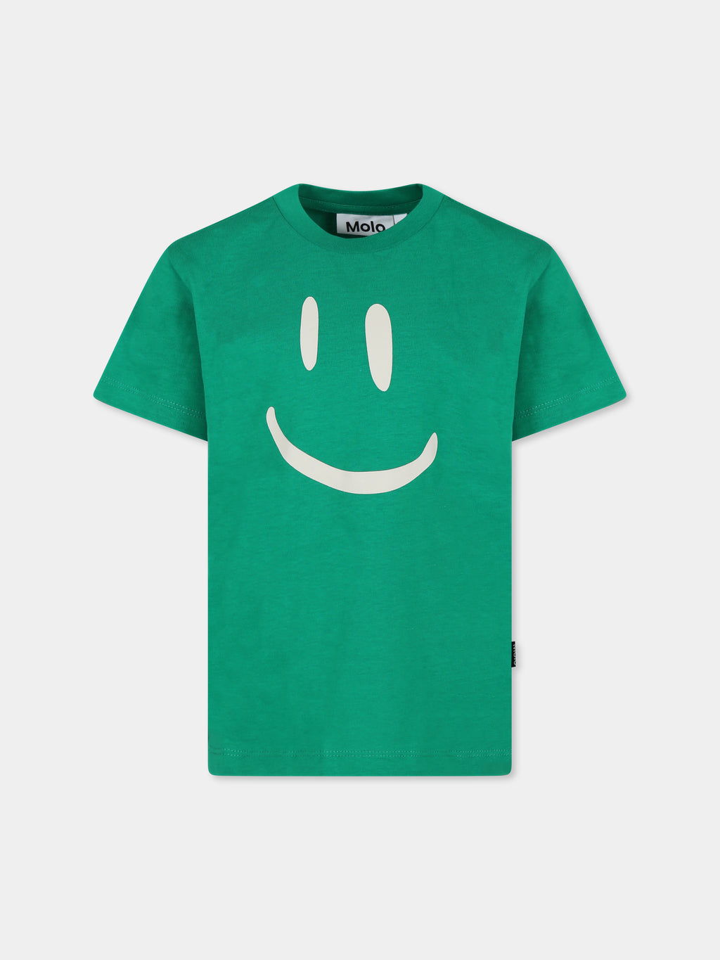 Green t-shirt for kids with smiley