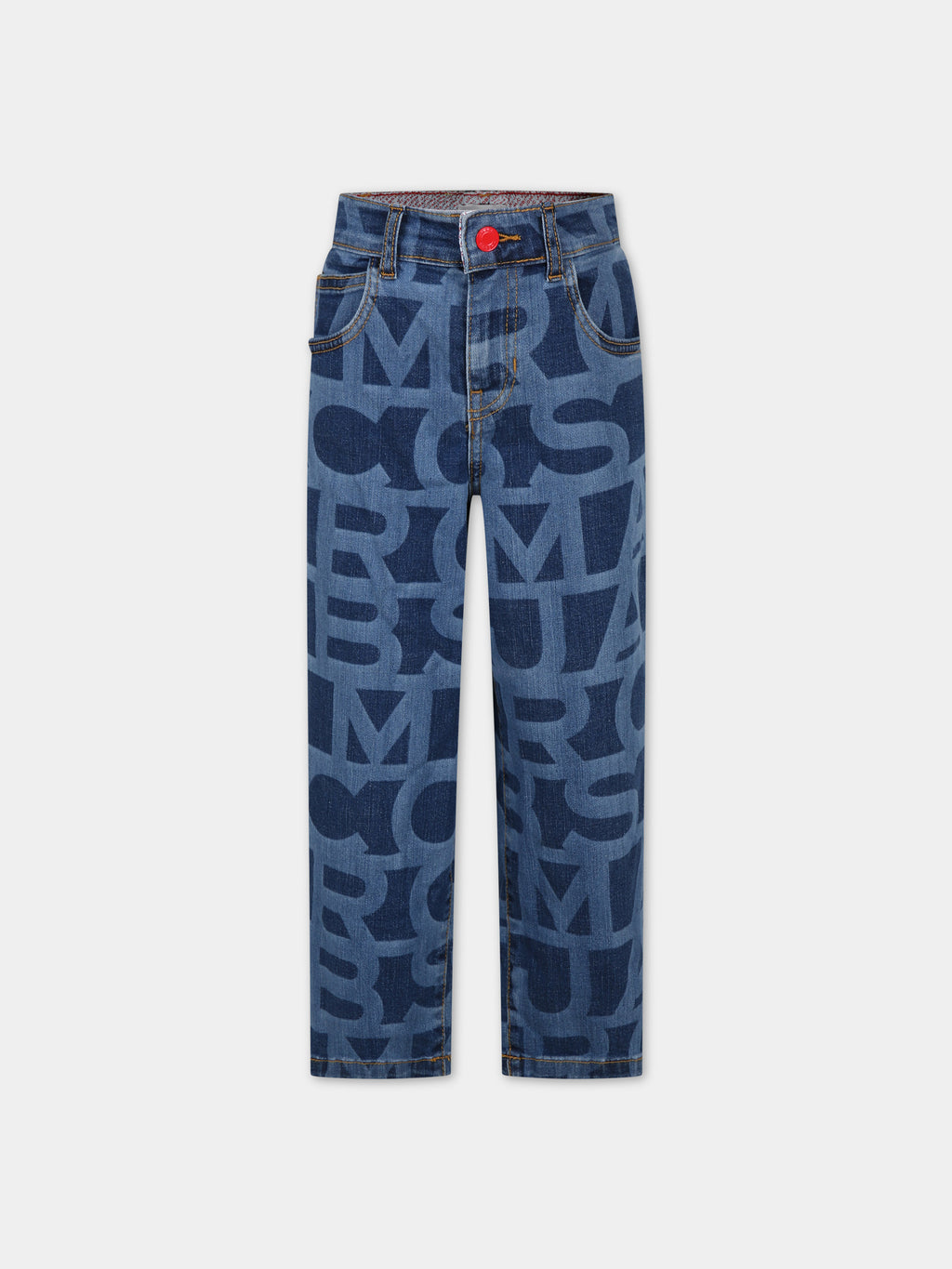 Jeans blu per bambino con logo