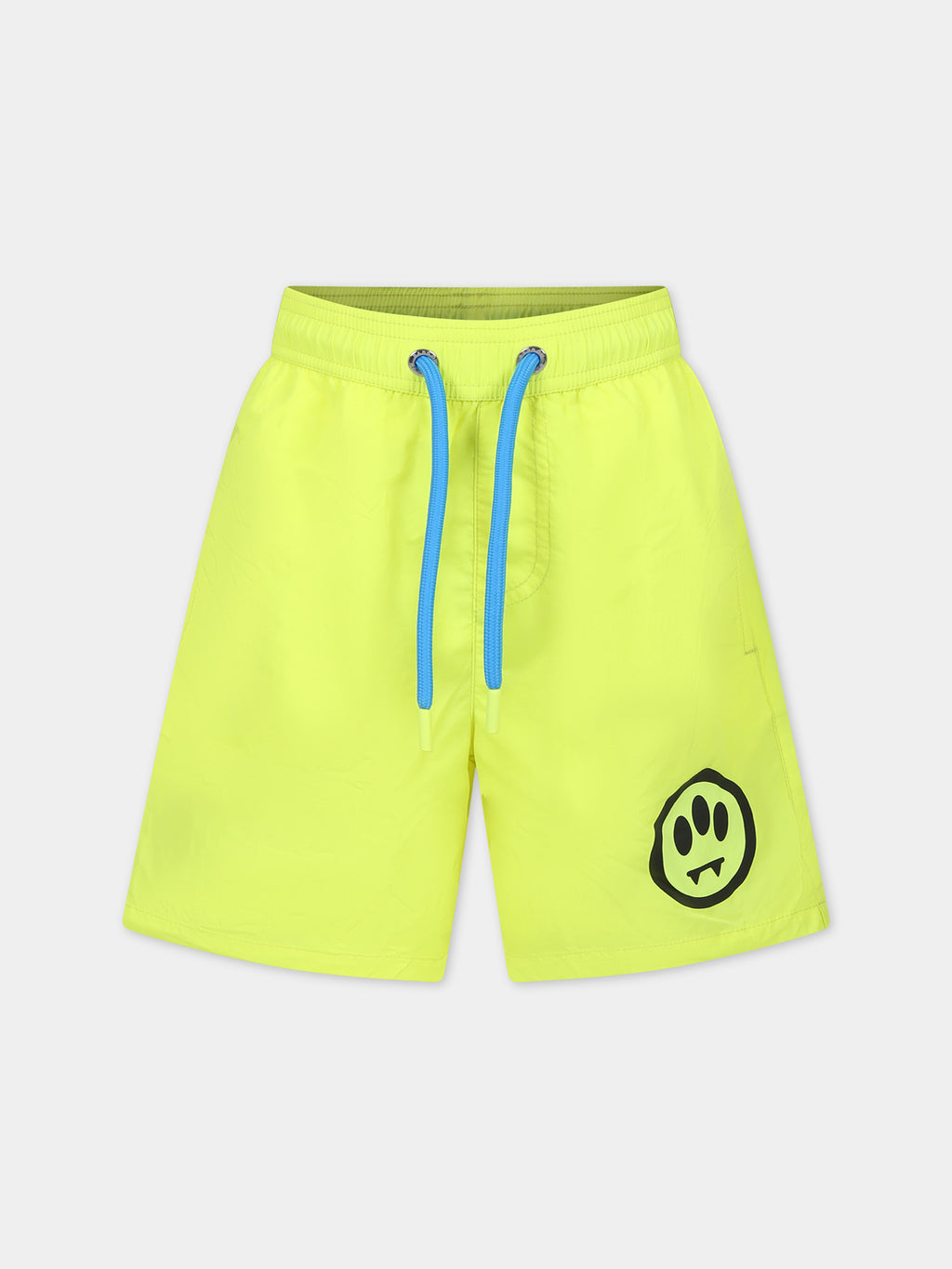 Yellow swim shorts for boy with smiley