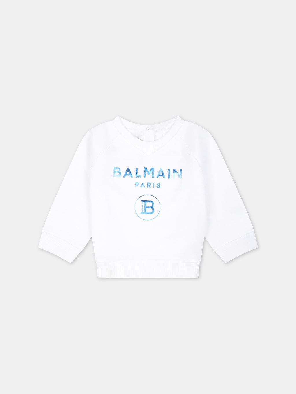White sweatshirt for babykids with logo