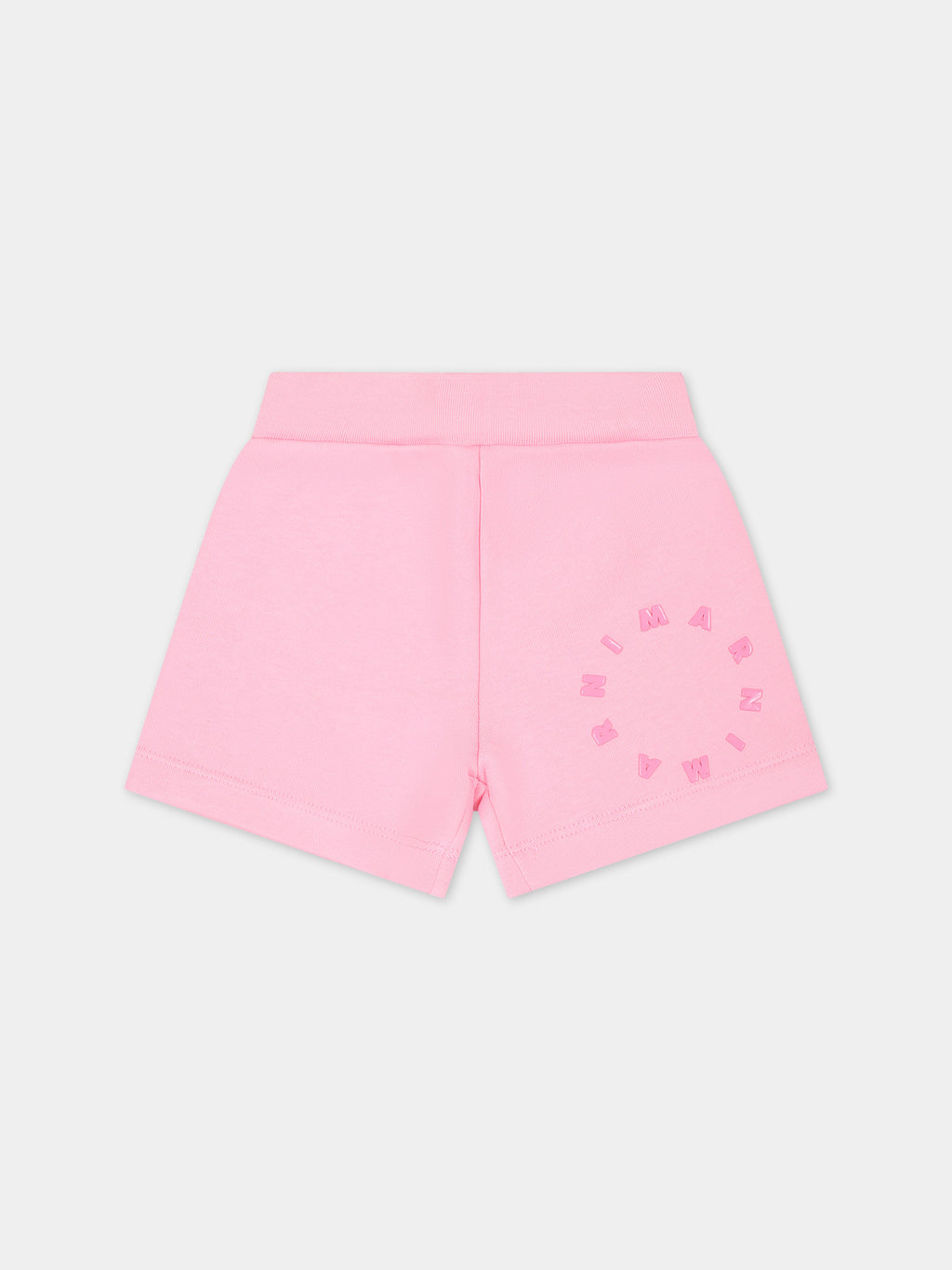 Short rose pour bébé fille avec logo