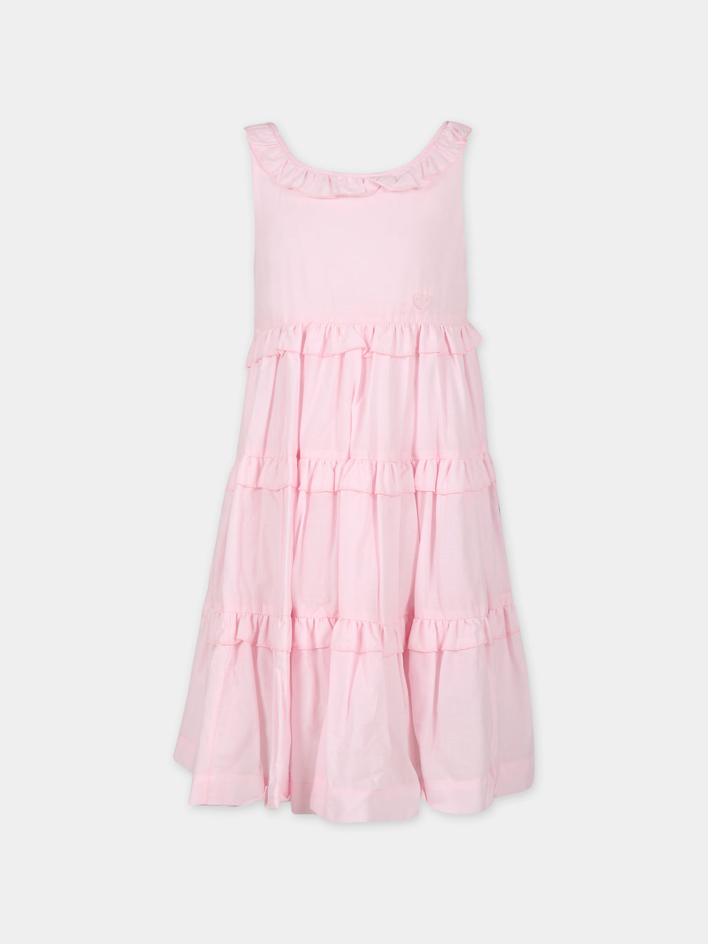 Vestito rosa per bambina con cuore