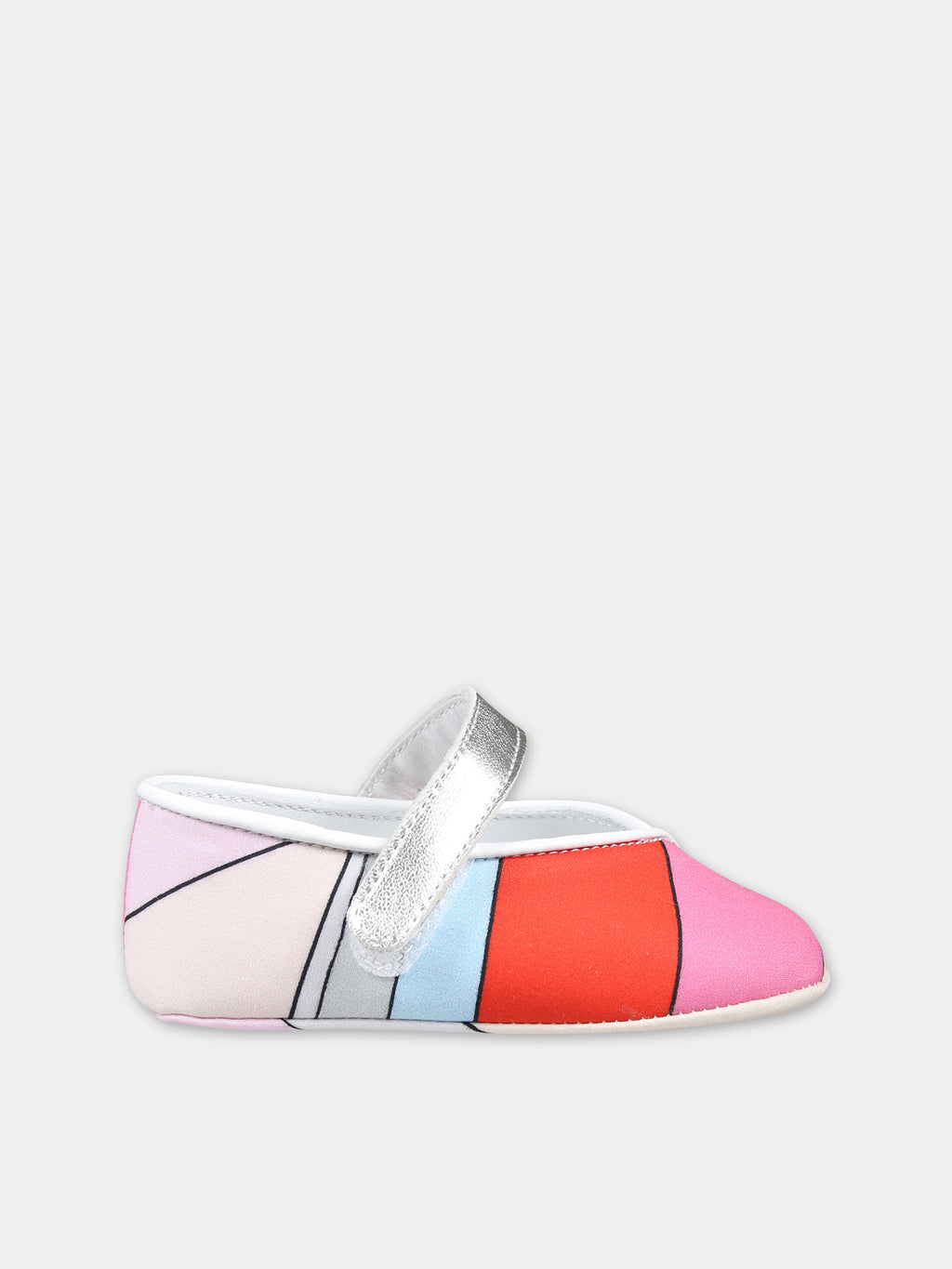 Ballerines multicolor pour bébé fille avec imprimé