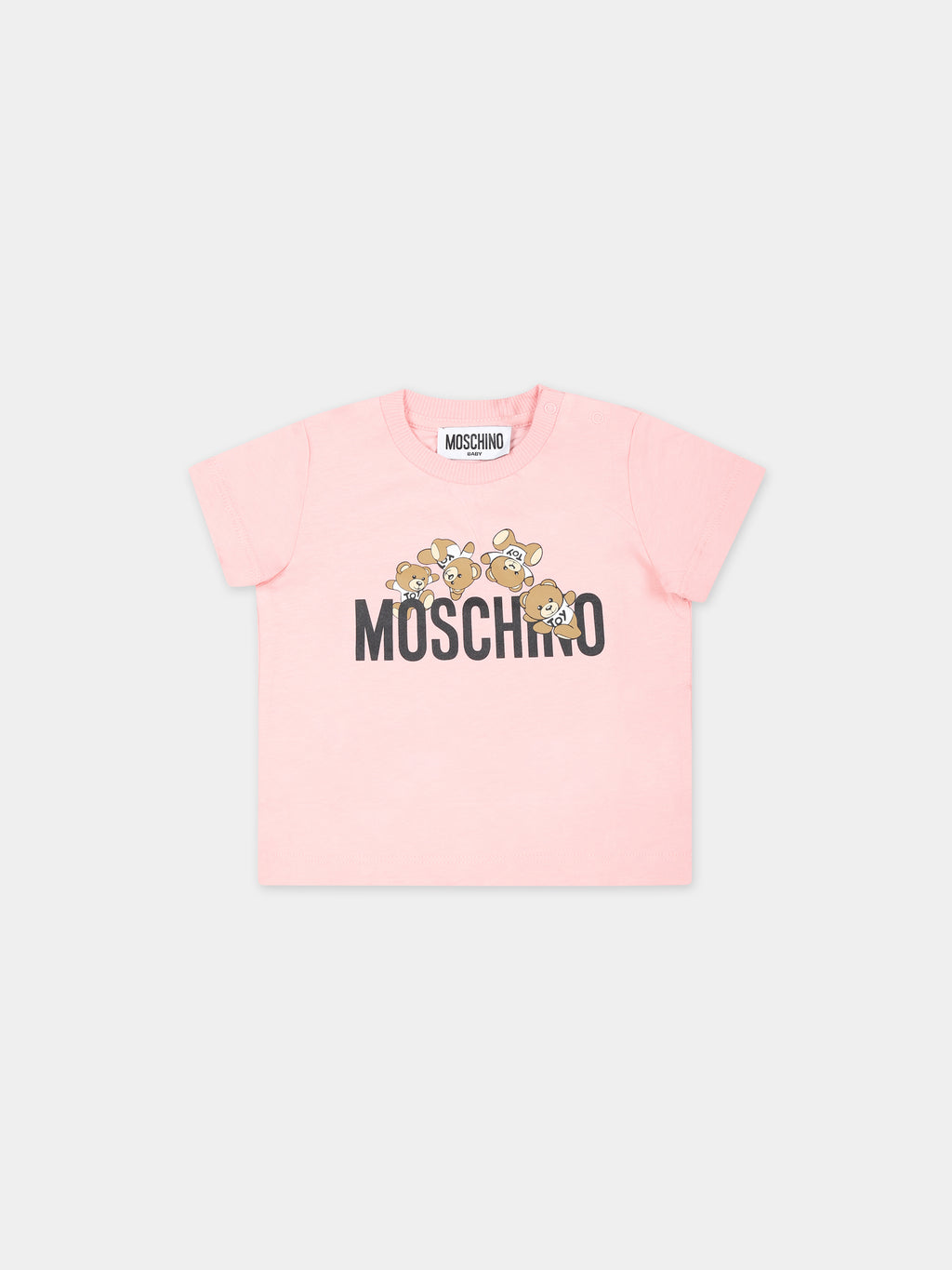 T-shirt rosa per neonata con Teddy Bears