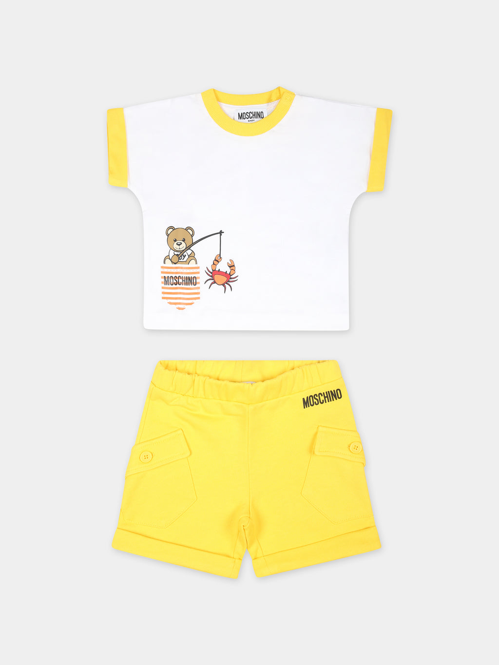 Ensemble jaune pour bébé garçon avec Teddy Bear