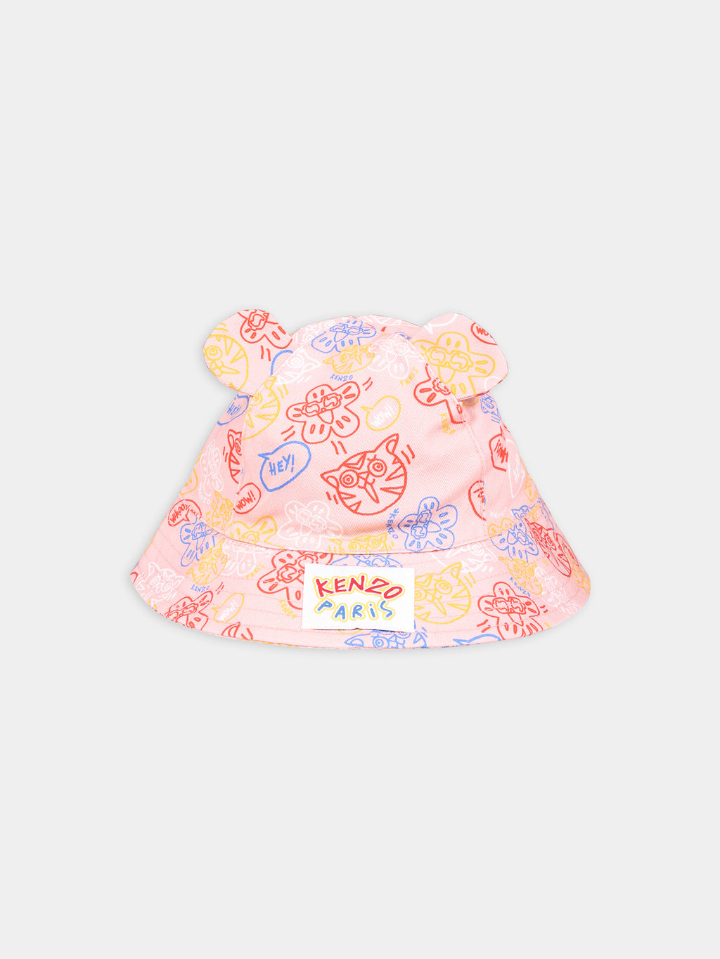 Cloche rosa per bambina con stampa e logo