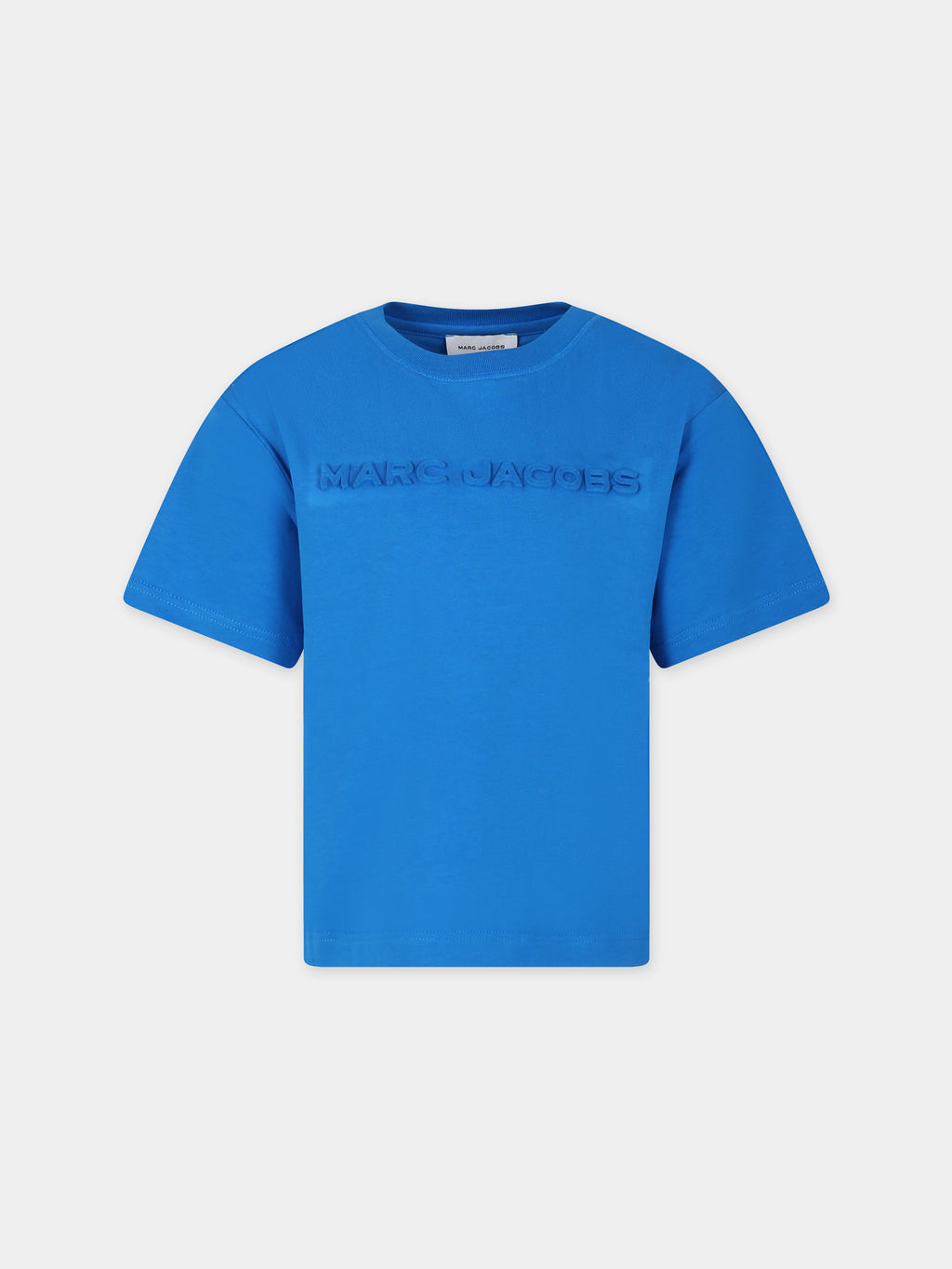 T-shirt blu per bambini con logo