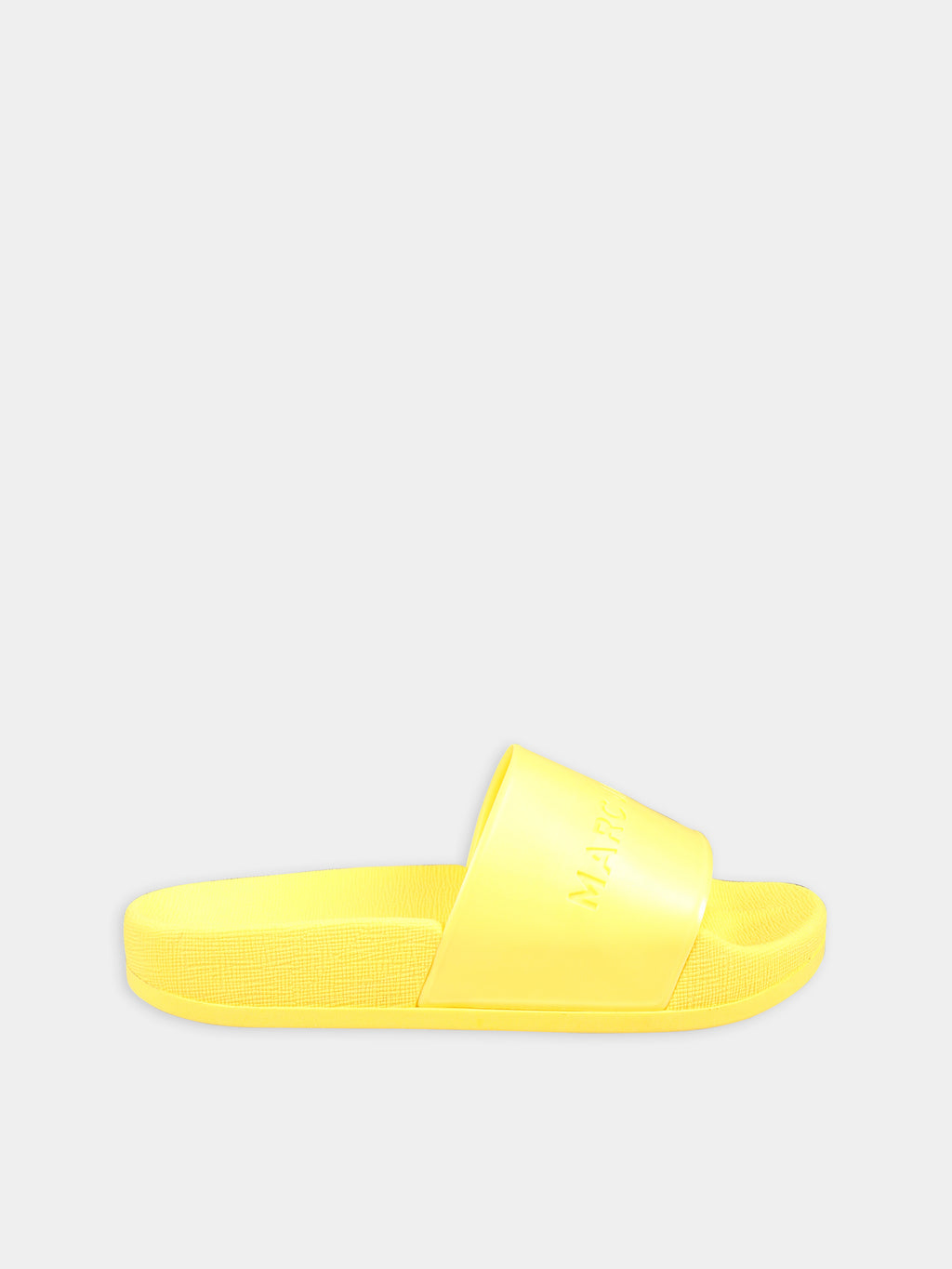 Yellow slippers for kids with logo