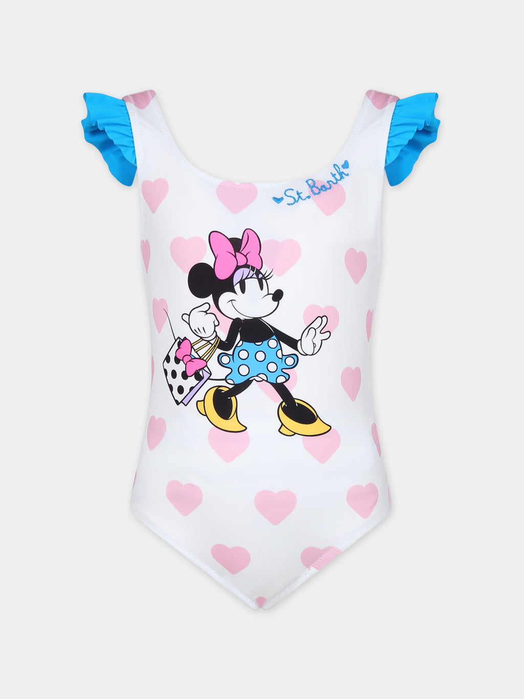 Maillot de bain blanc pour fille avec imprimé Minnie