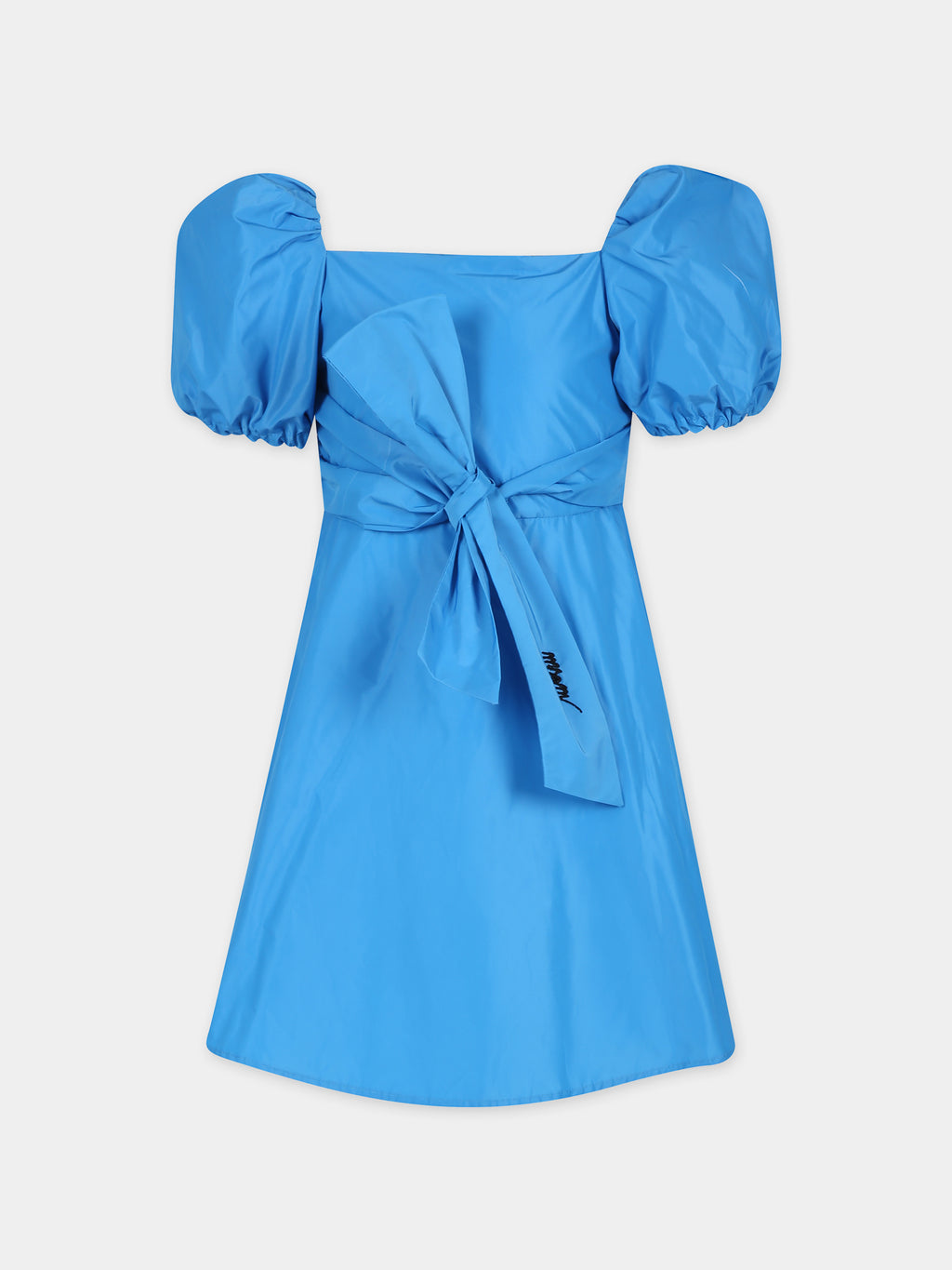 Light blue dress for girl with logo