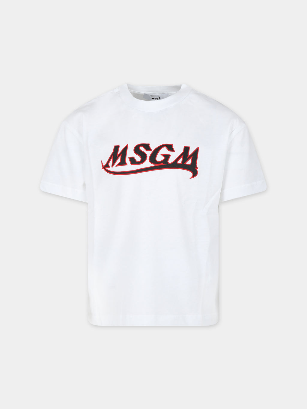 White t-shirt for kids with logo