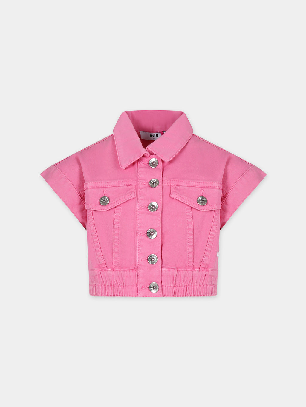 Pink jacket for girl with logo