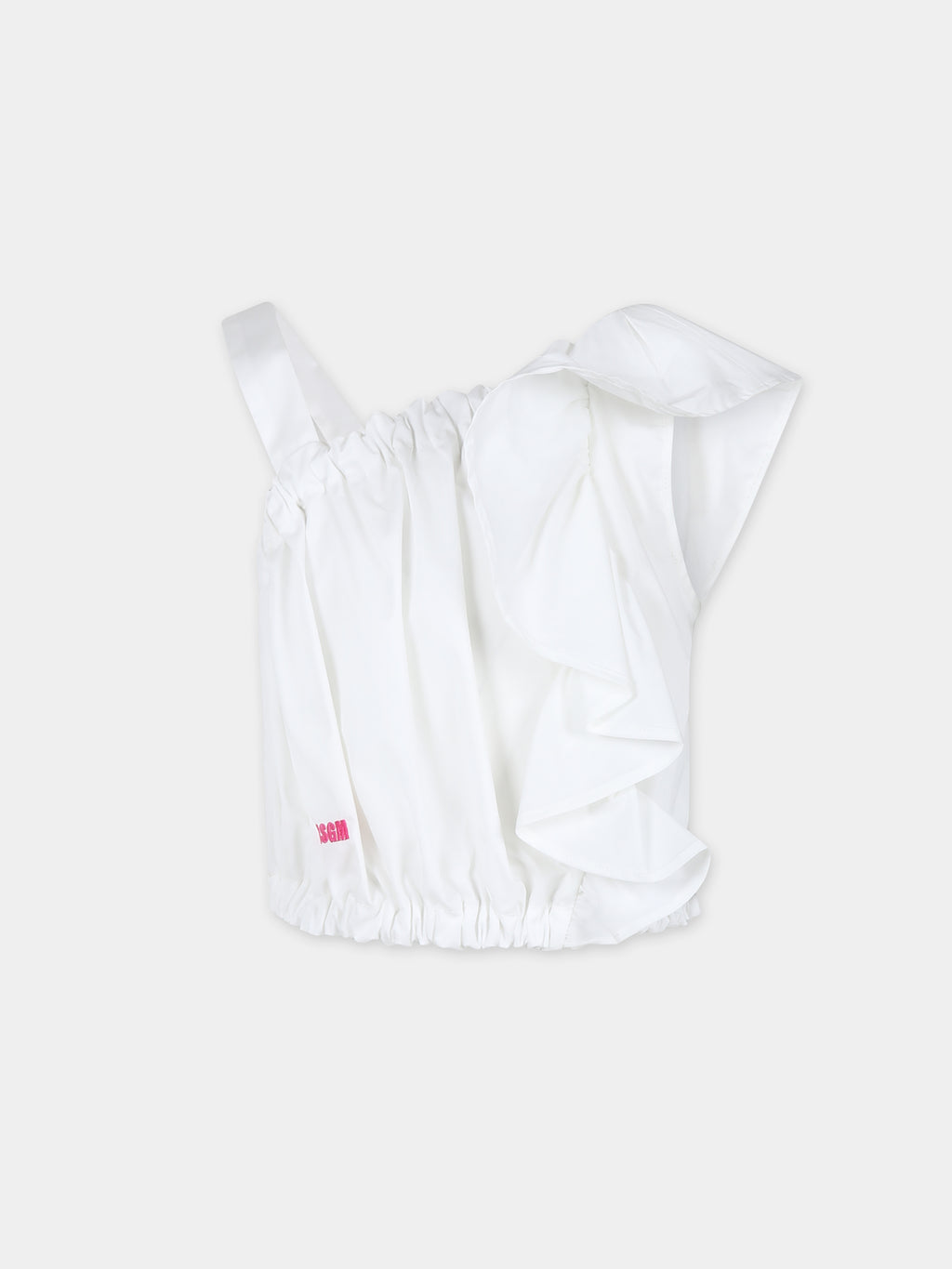 White crop top for girl with logo