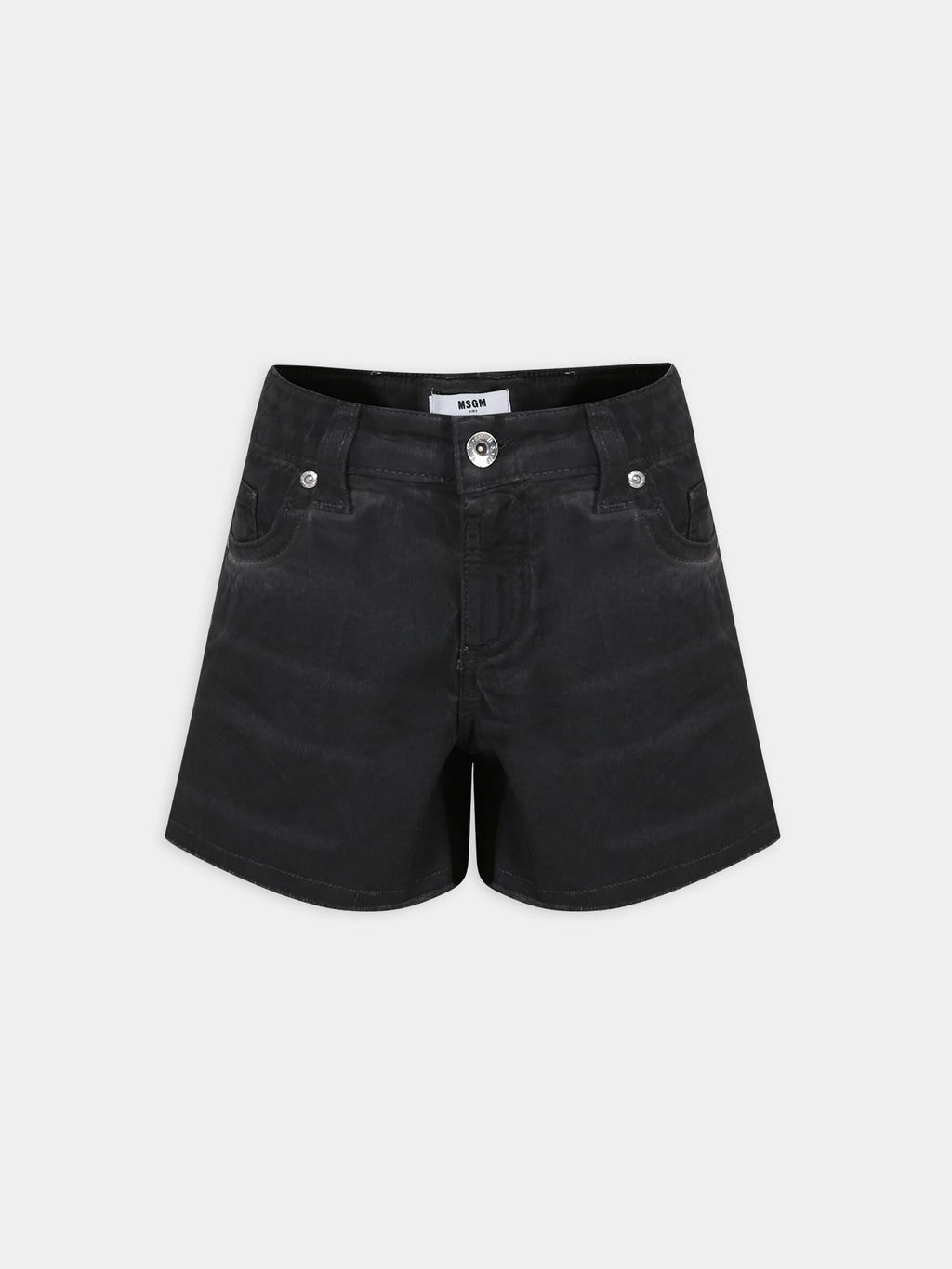 Short noir pour fille avec logo