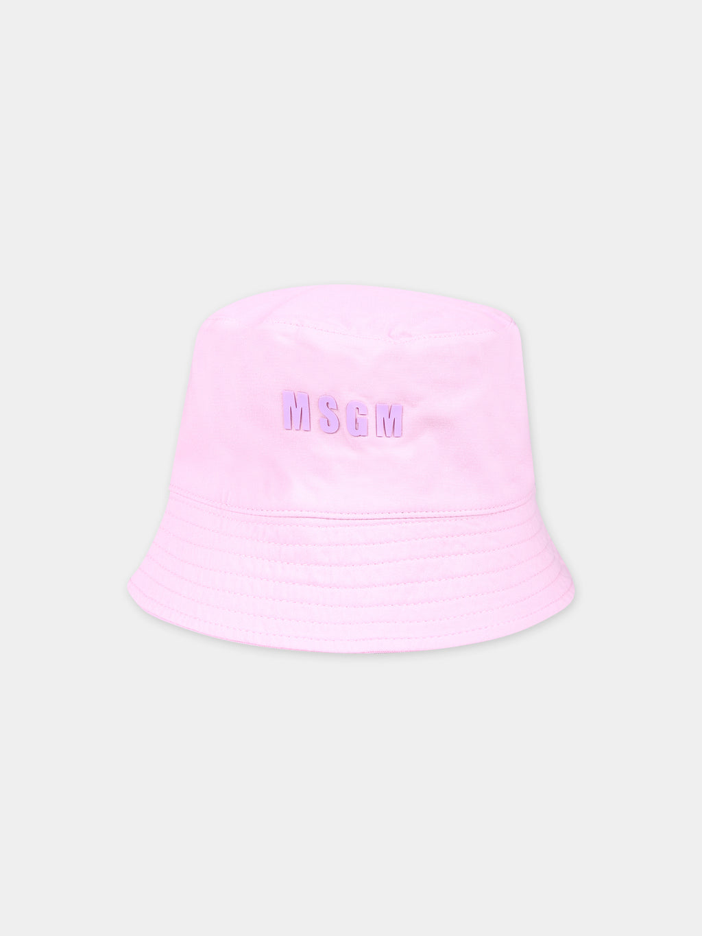 Pink cloche for girl with logo