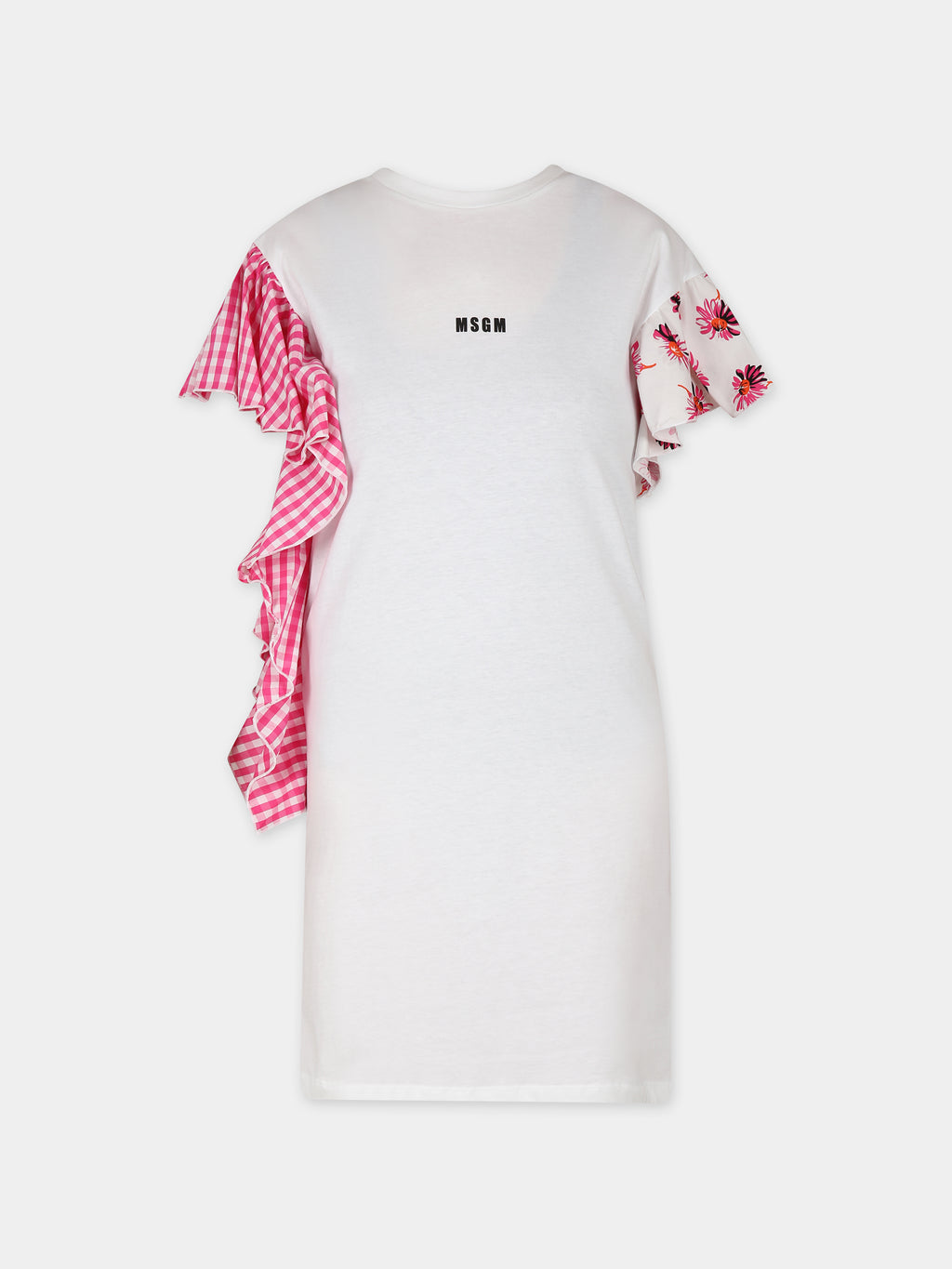 Robe blanche pour fille avec logo