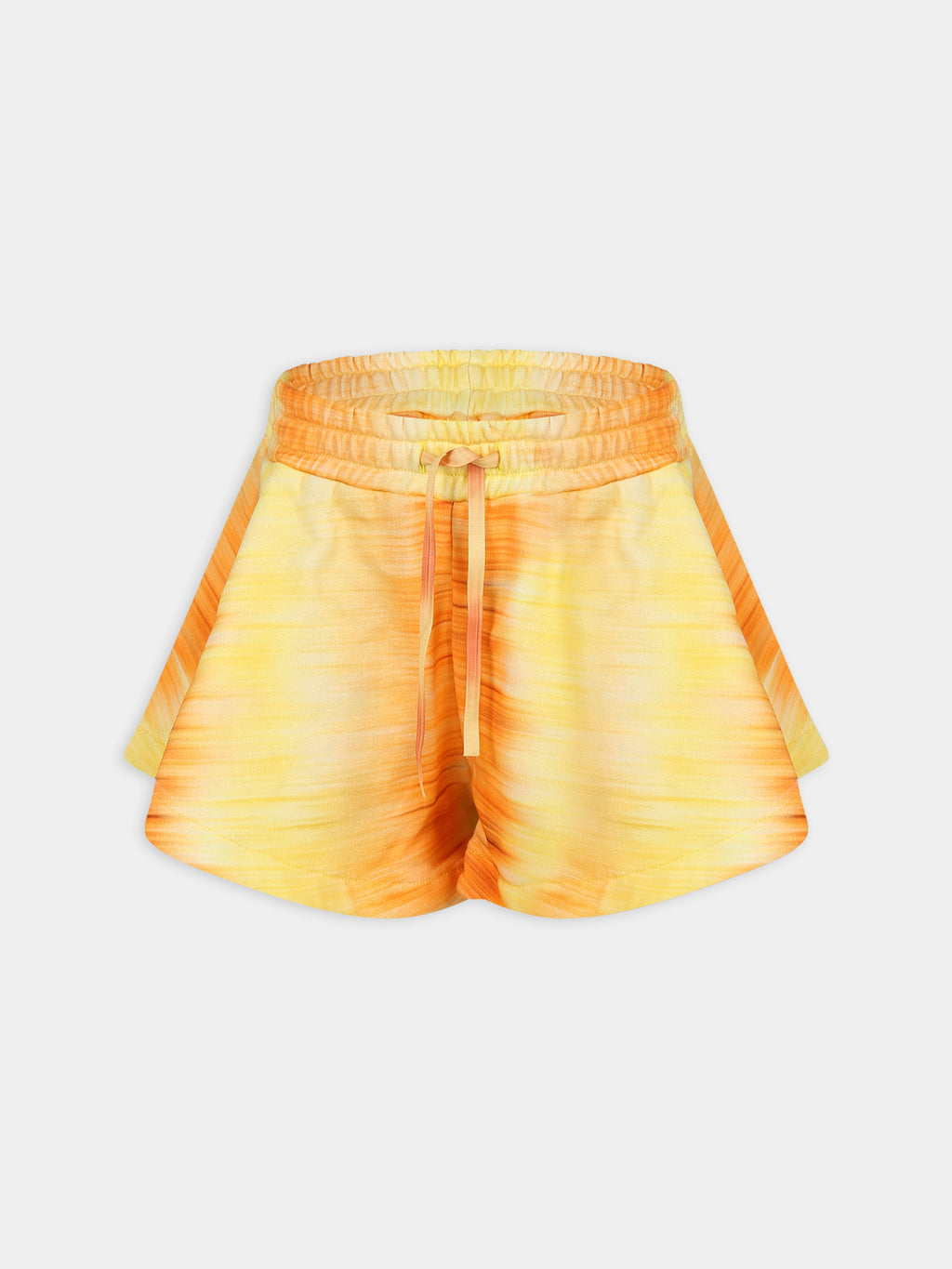 Orange shorts for girl with logo