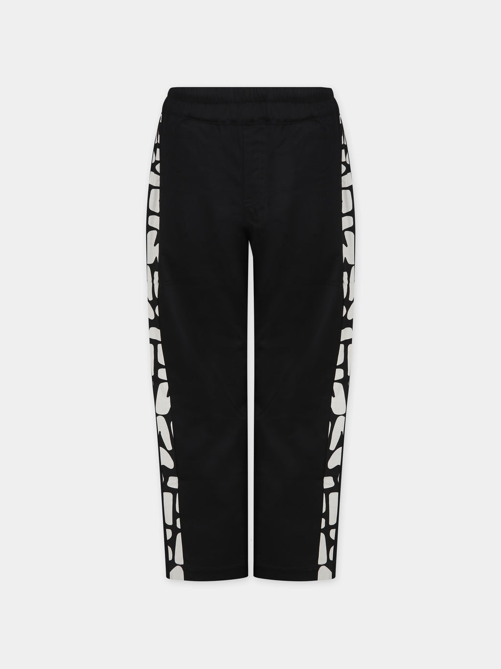 Black trousers for boy with logo