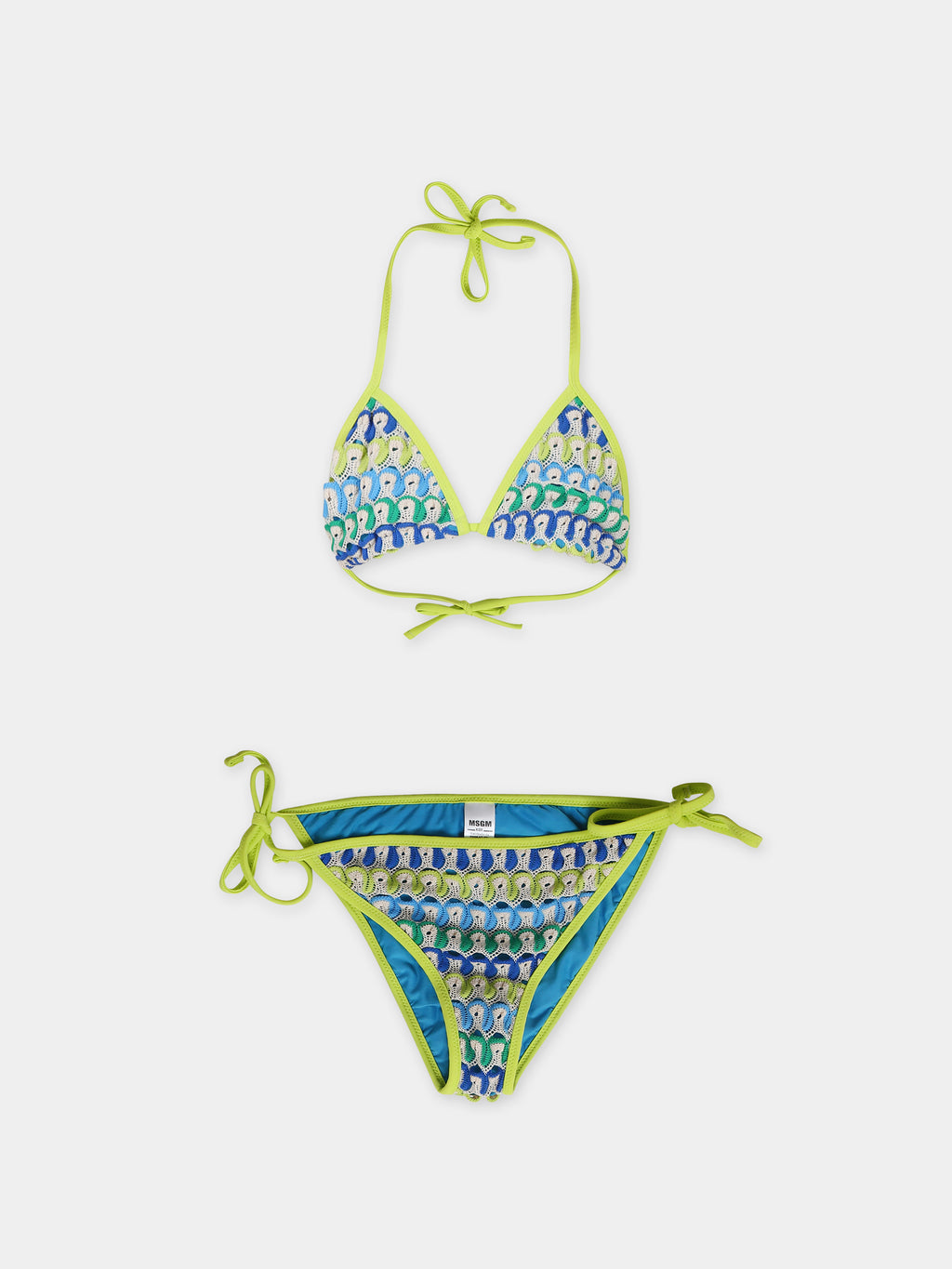 Bikini ivoire pour fille avec motif de vagues