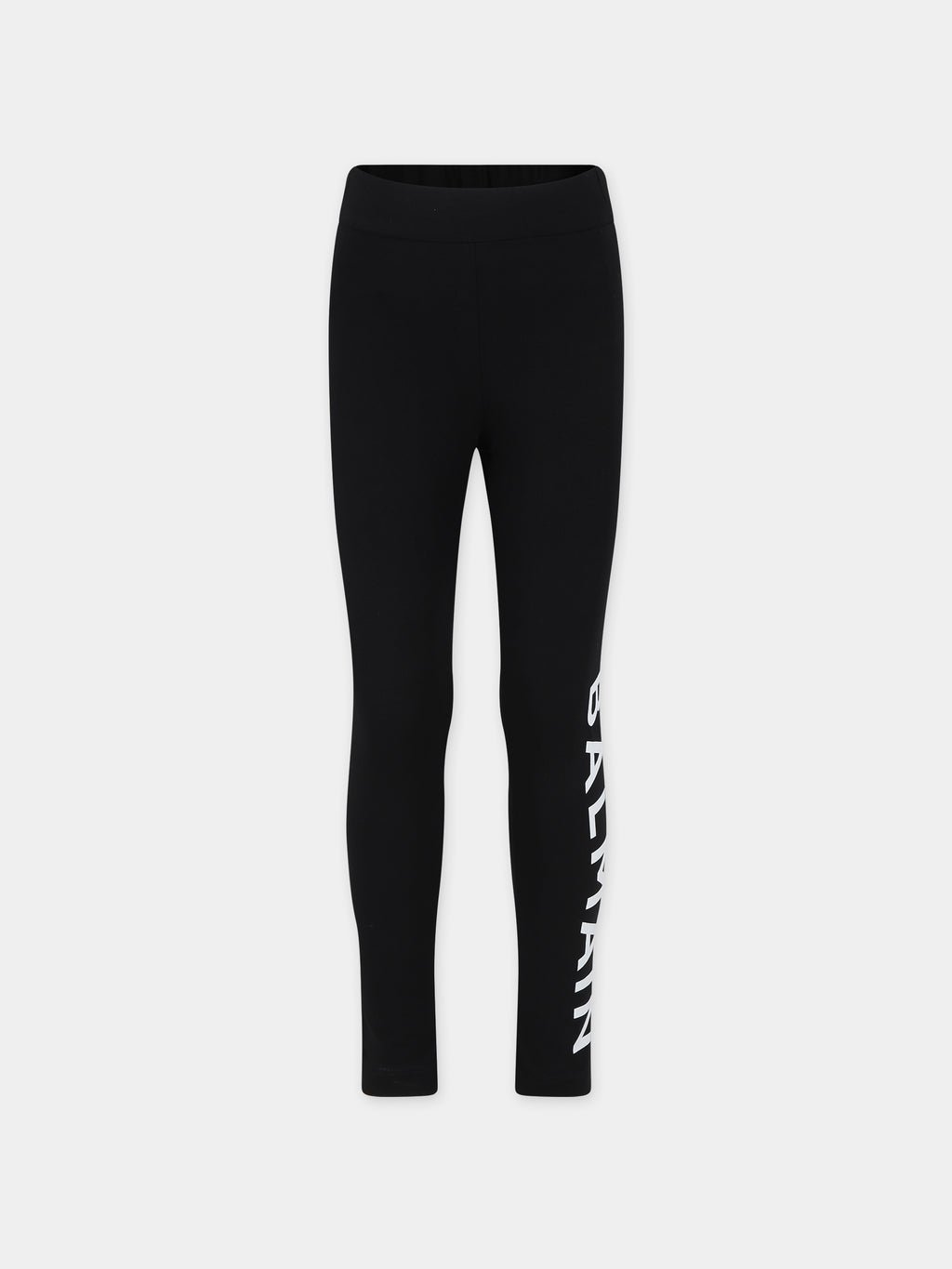 Black leggings for girl with logo