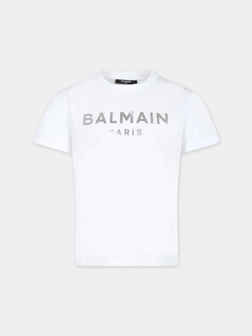 White t-shirt for boy with logo