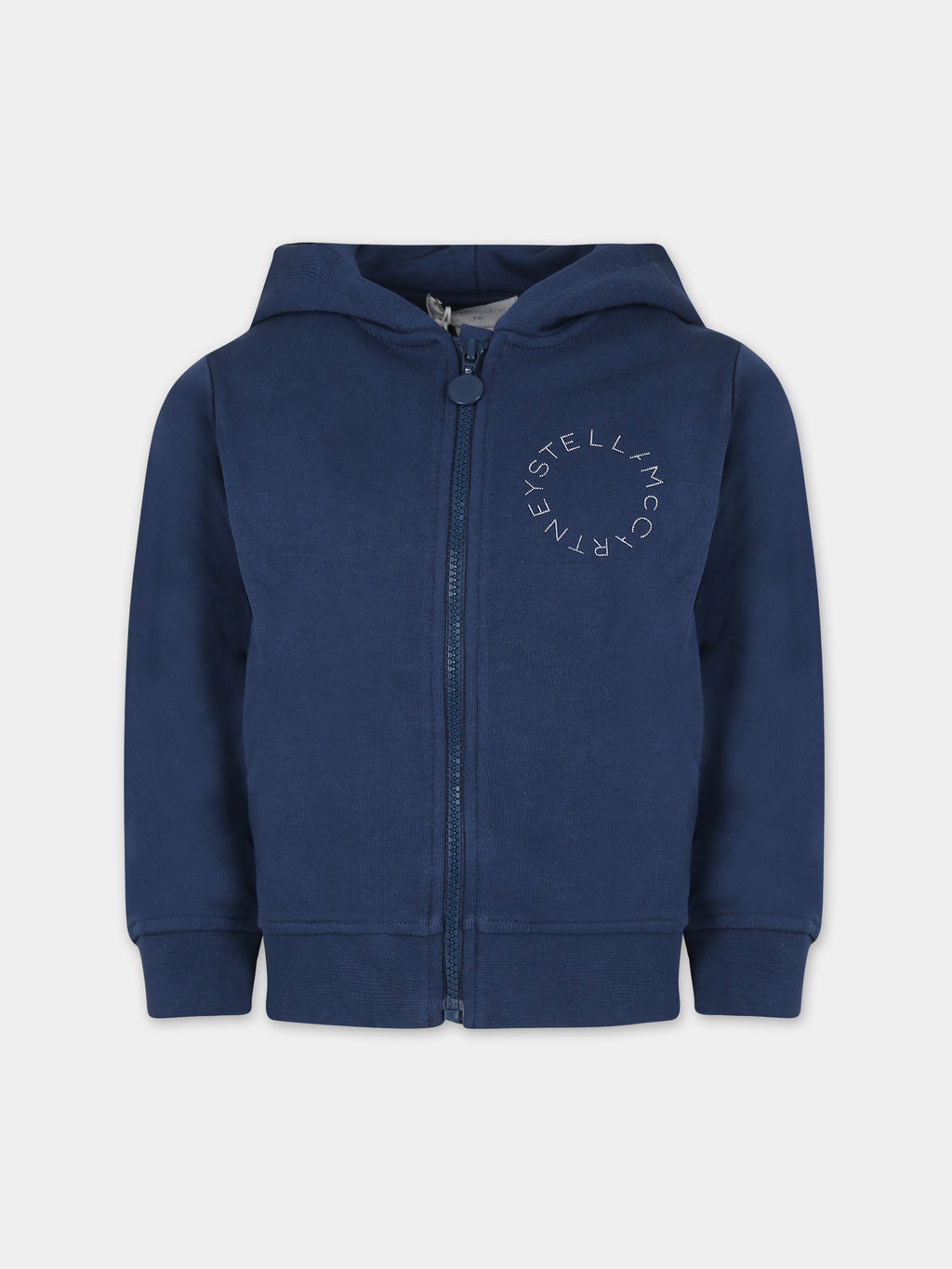 Felpa blu per bambino con logo