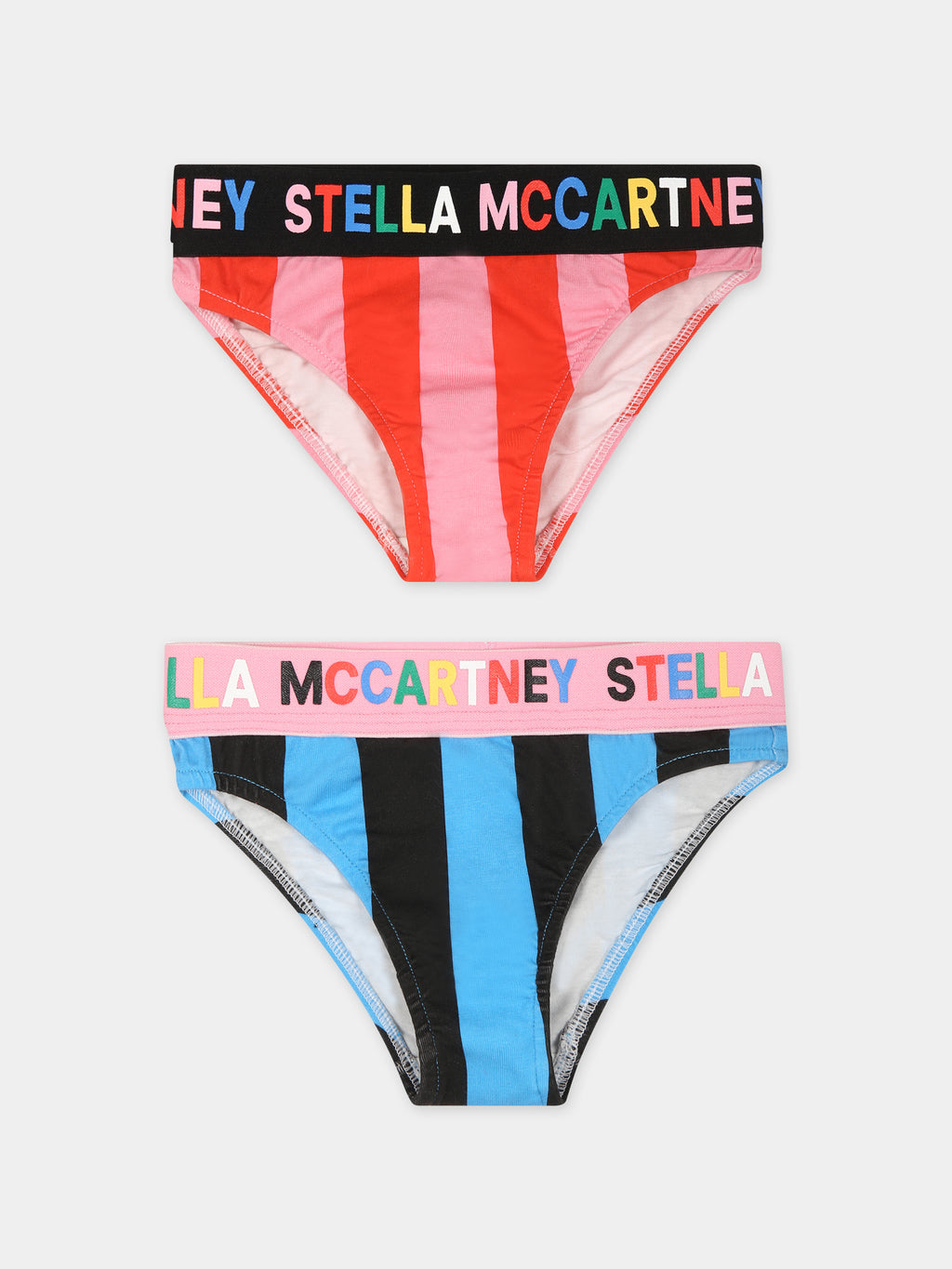 Multicolor briefs set for girlwith logo