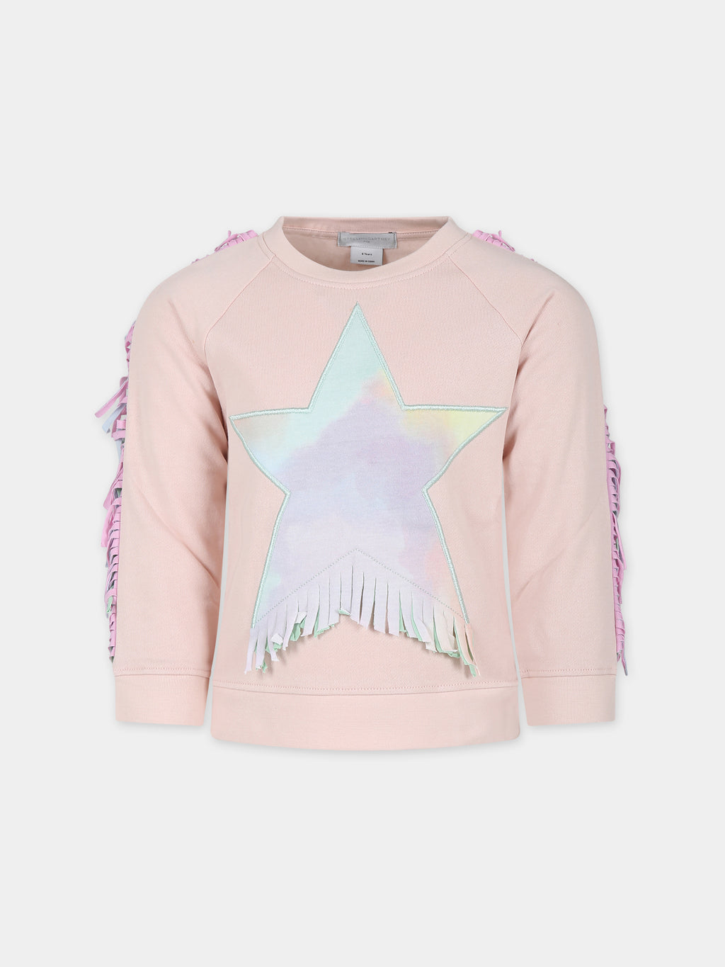 Pink sweatshirt for girl with star