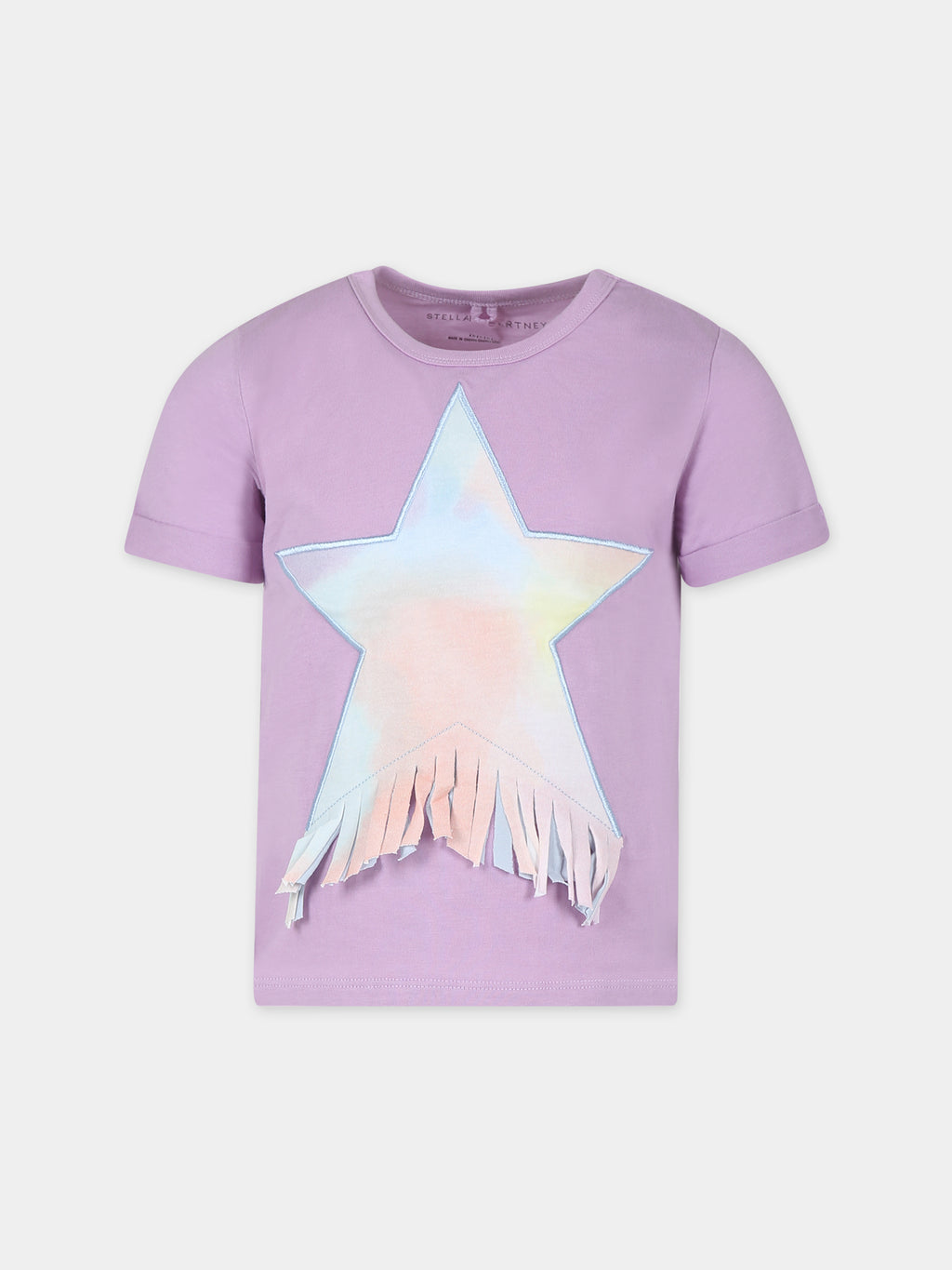T-shirt violet pour fille avec étoile