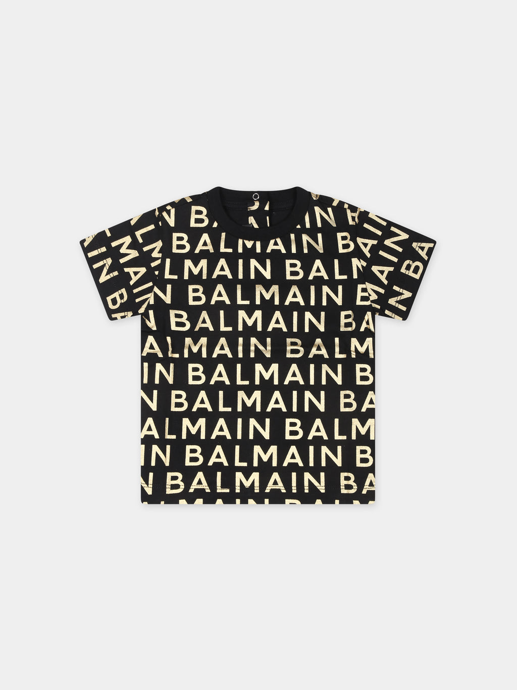 Black t-shirt for babykids with all-over logo