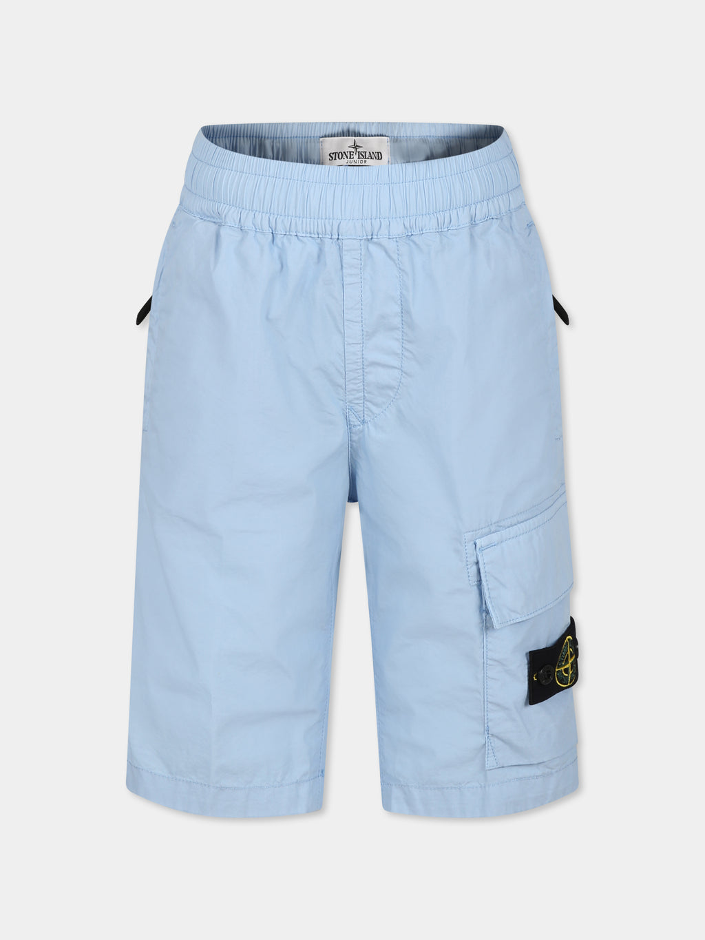 Light blue shorts for boy with compass