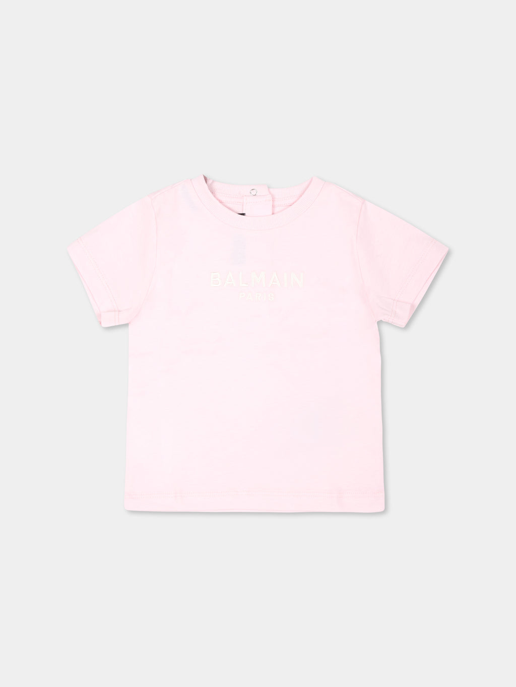 Pink t-shirt for baby girl with logo