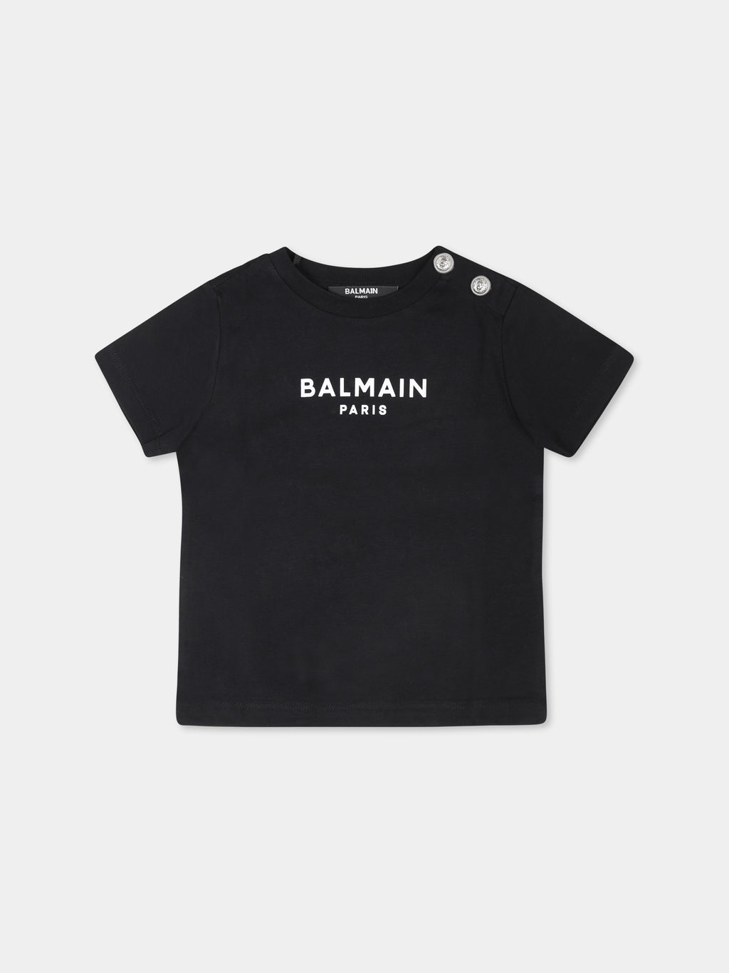 T-shirt noir pour bébé enfants avec logo