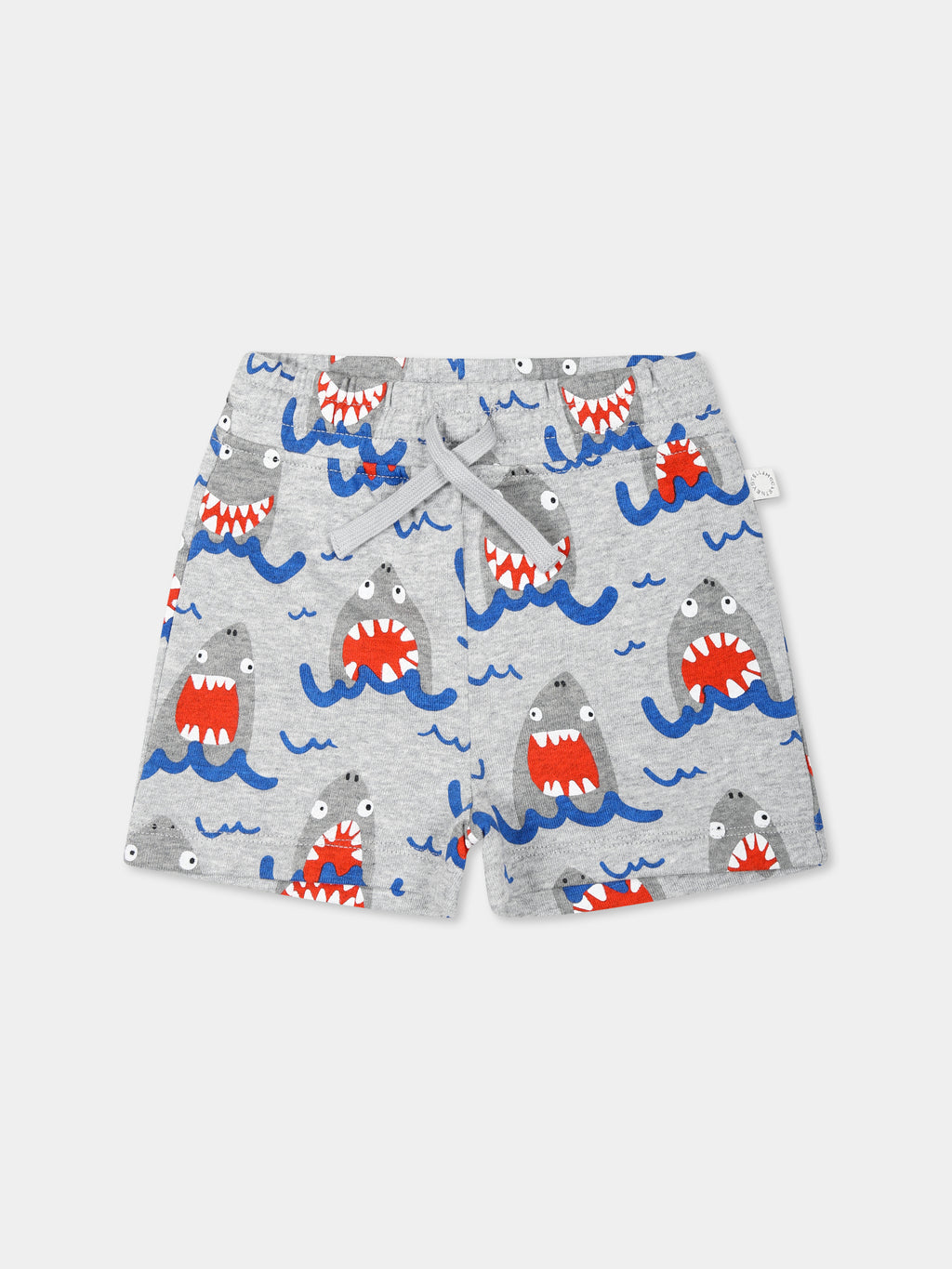 Grey shorts for baby boy with shark