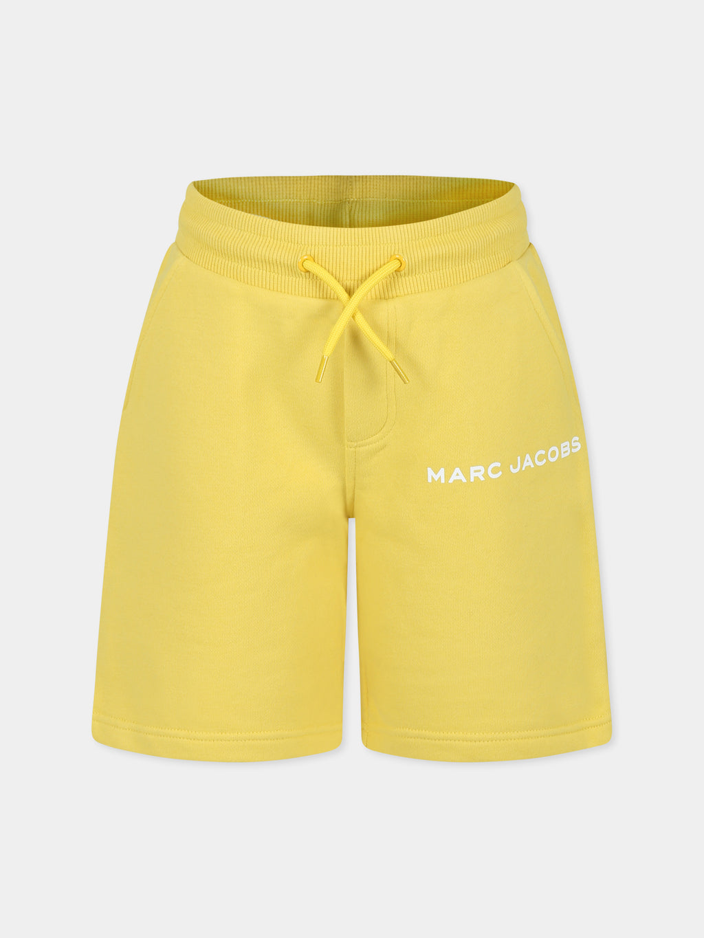 Yellow shorts for kids with logo