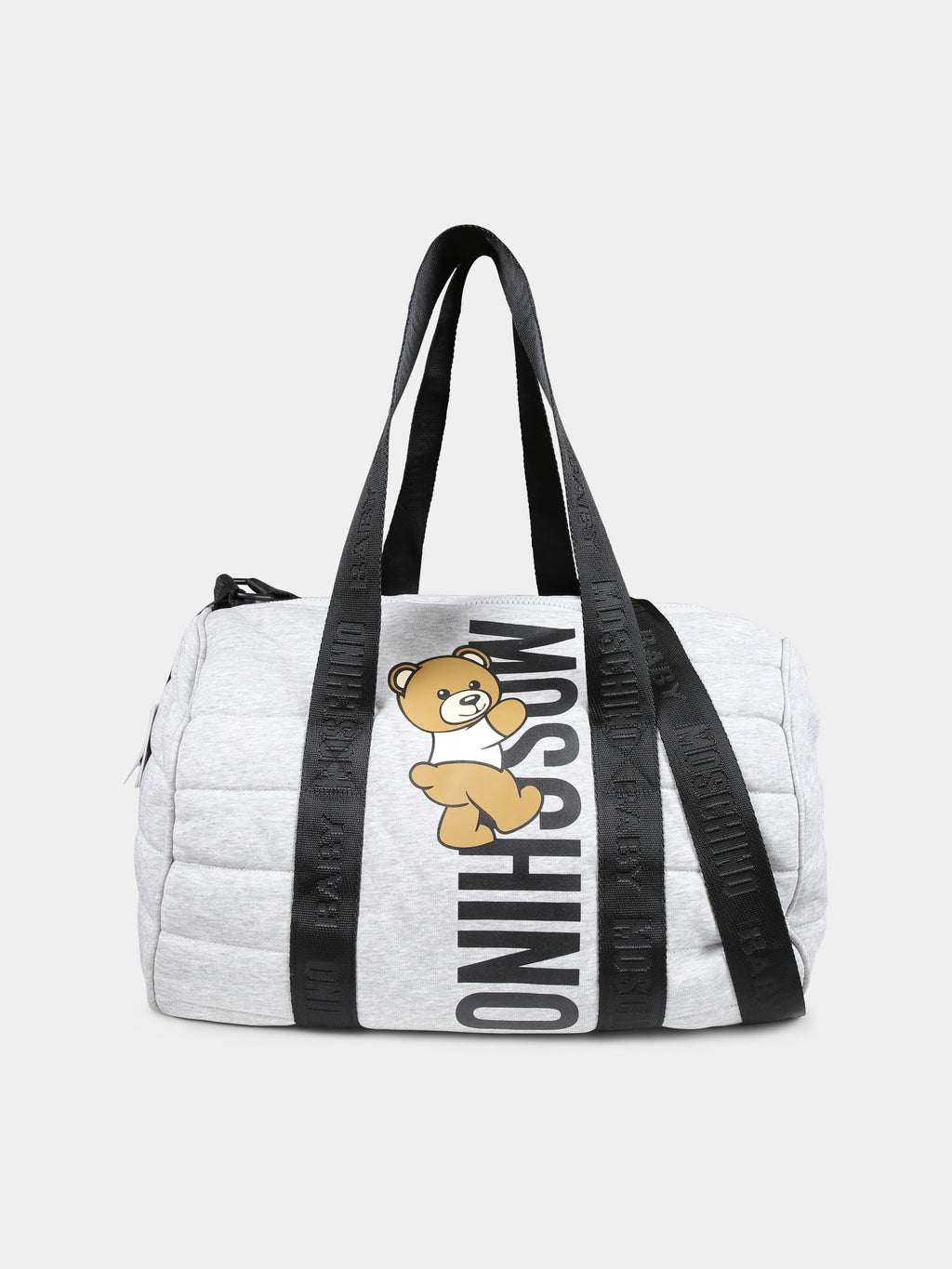 Grey changing bag for babykids with Teddy Bear