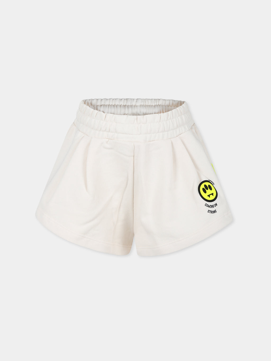 Ivory shorts for girl with smiley