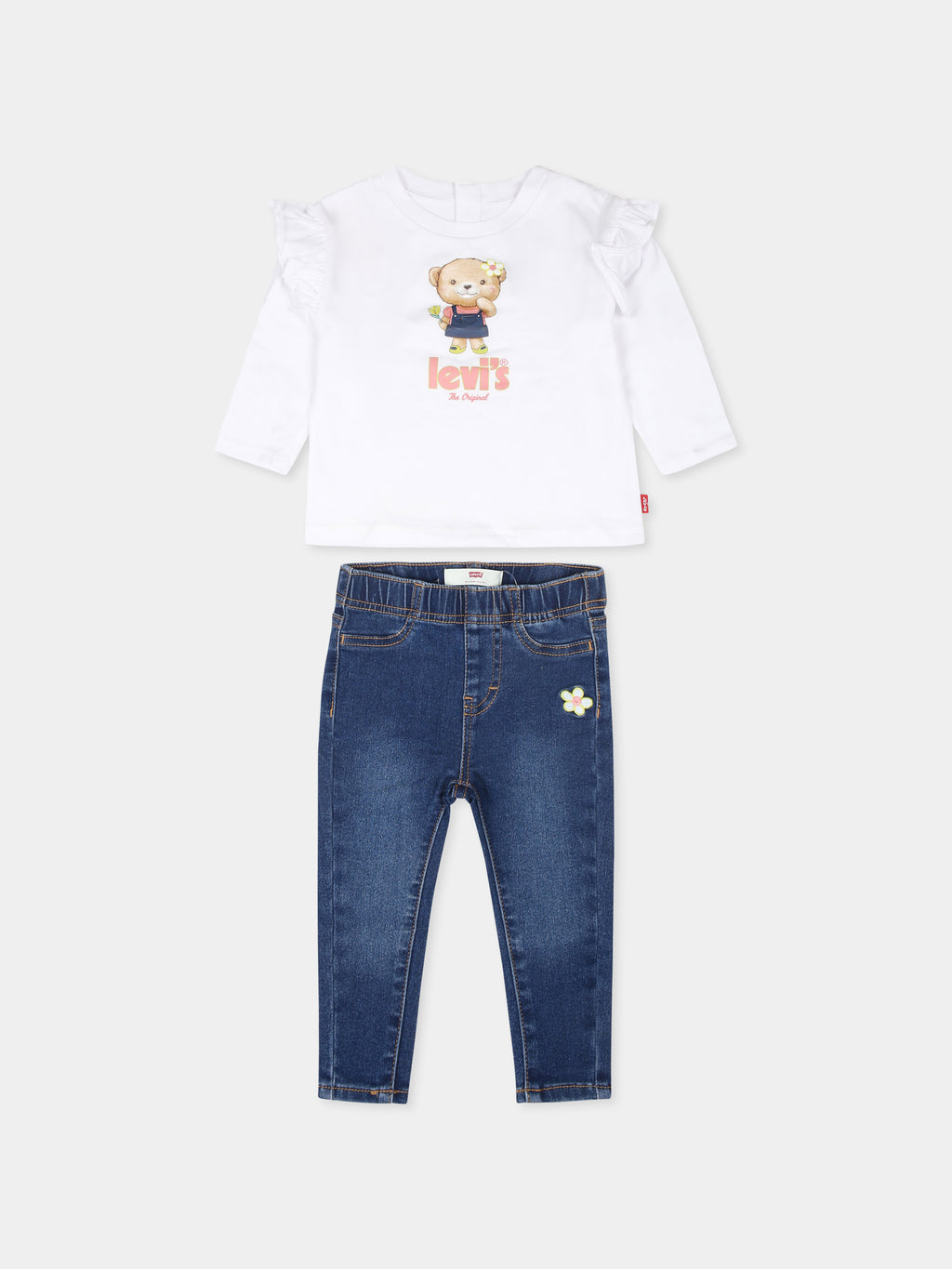 Ensemble blanc pour bébé fille avec logo