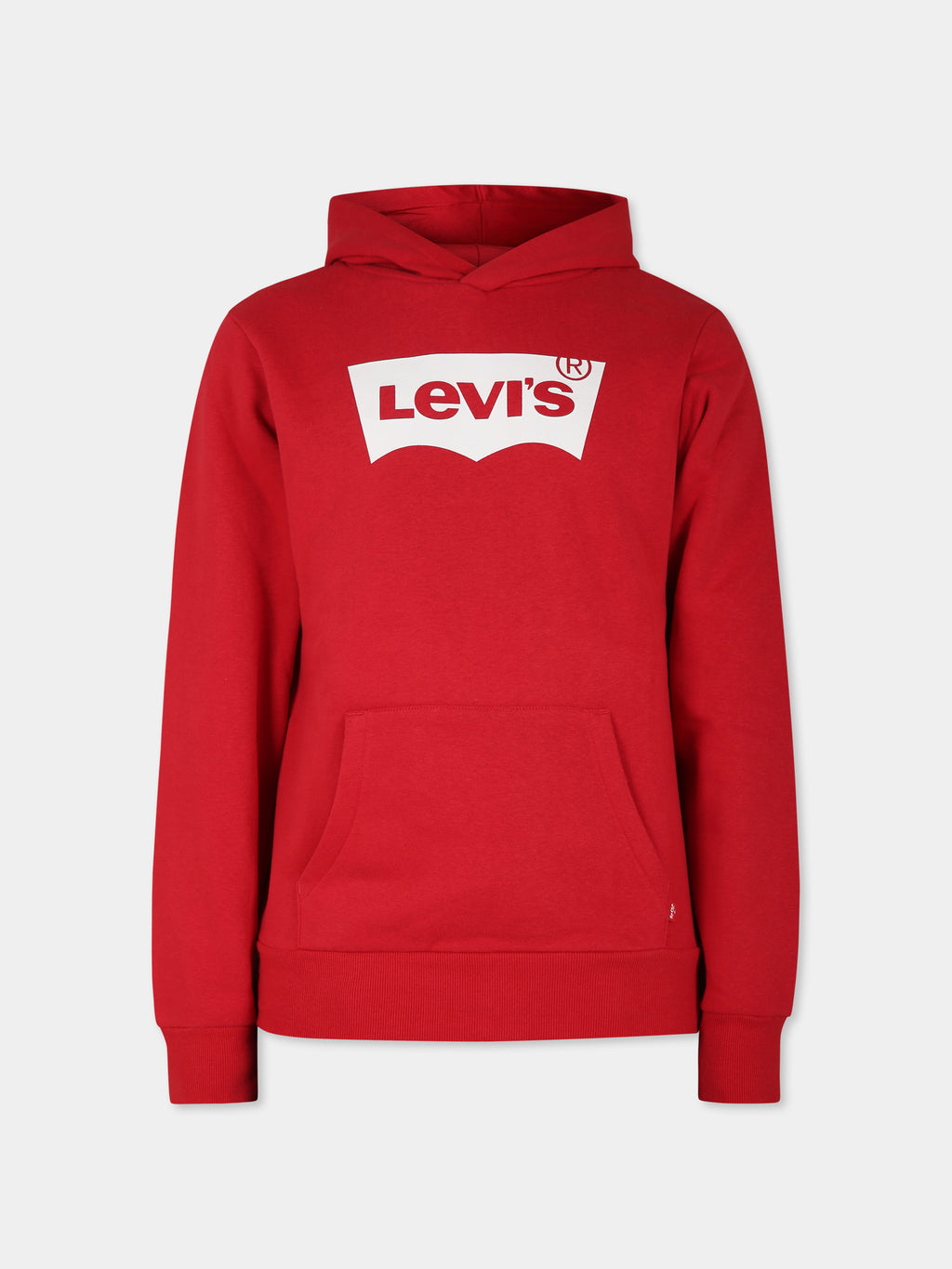 Red sweatshirt for boy with white logo