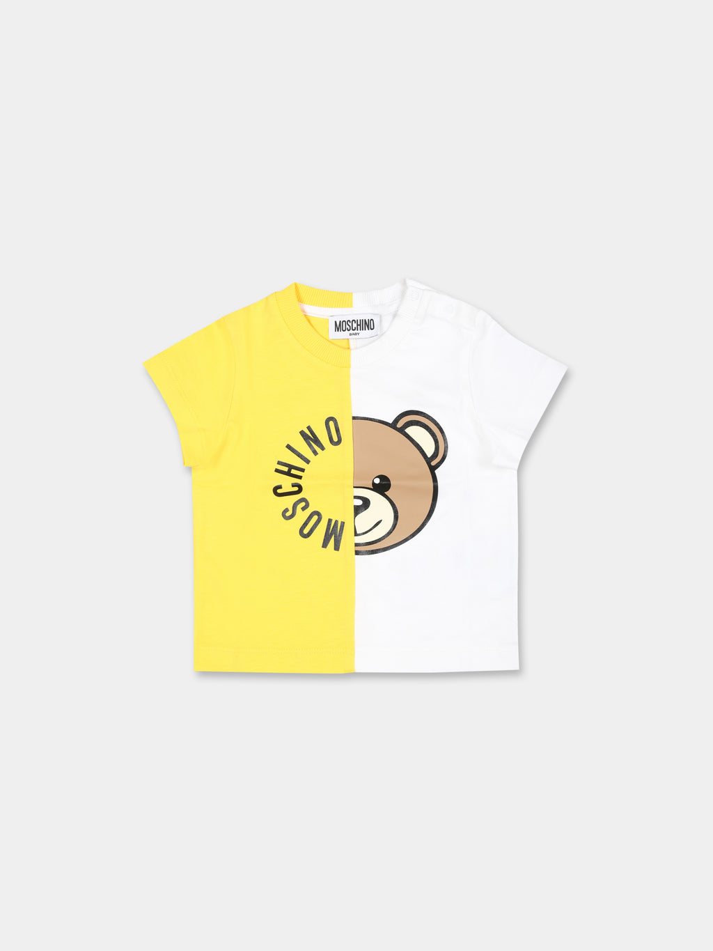 Yellow t-shirt for baby boy with Teddy Bear