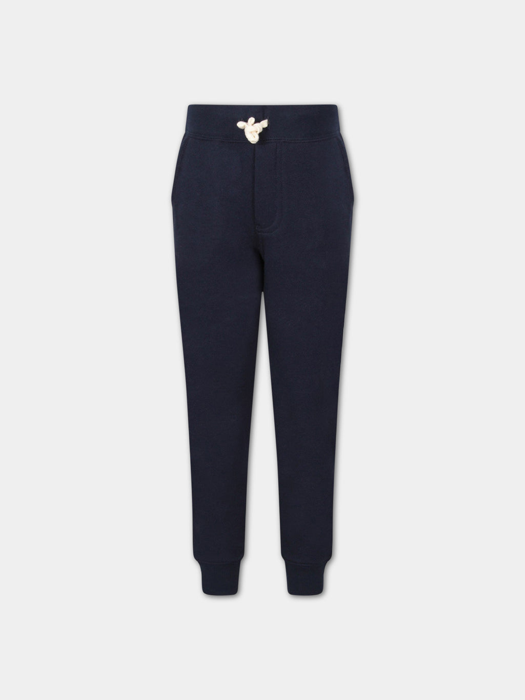 Blue boy sweatpants with red pony logo