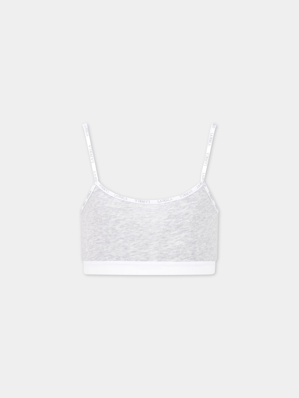 Brassiere grigio per bambina con loghi