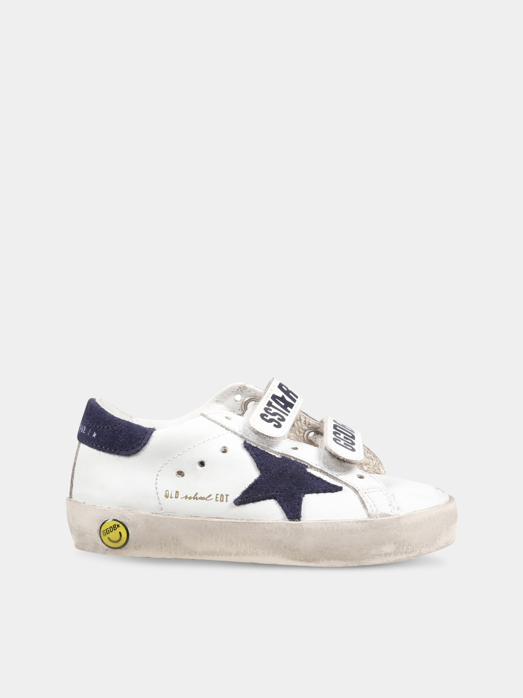 White ''Old school'' sneaker for kids with blue star