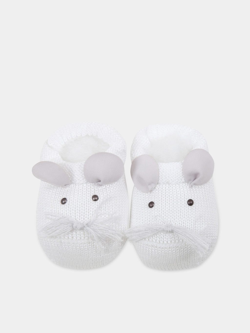 White slippers for baby boy