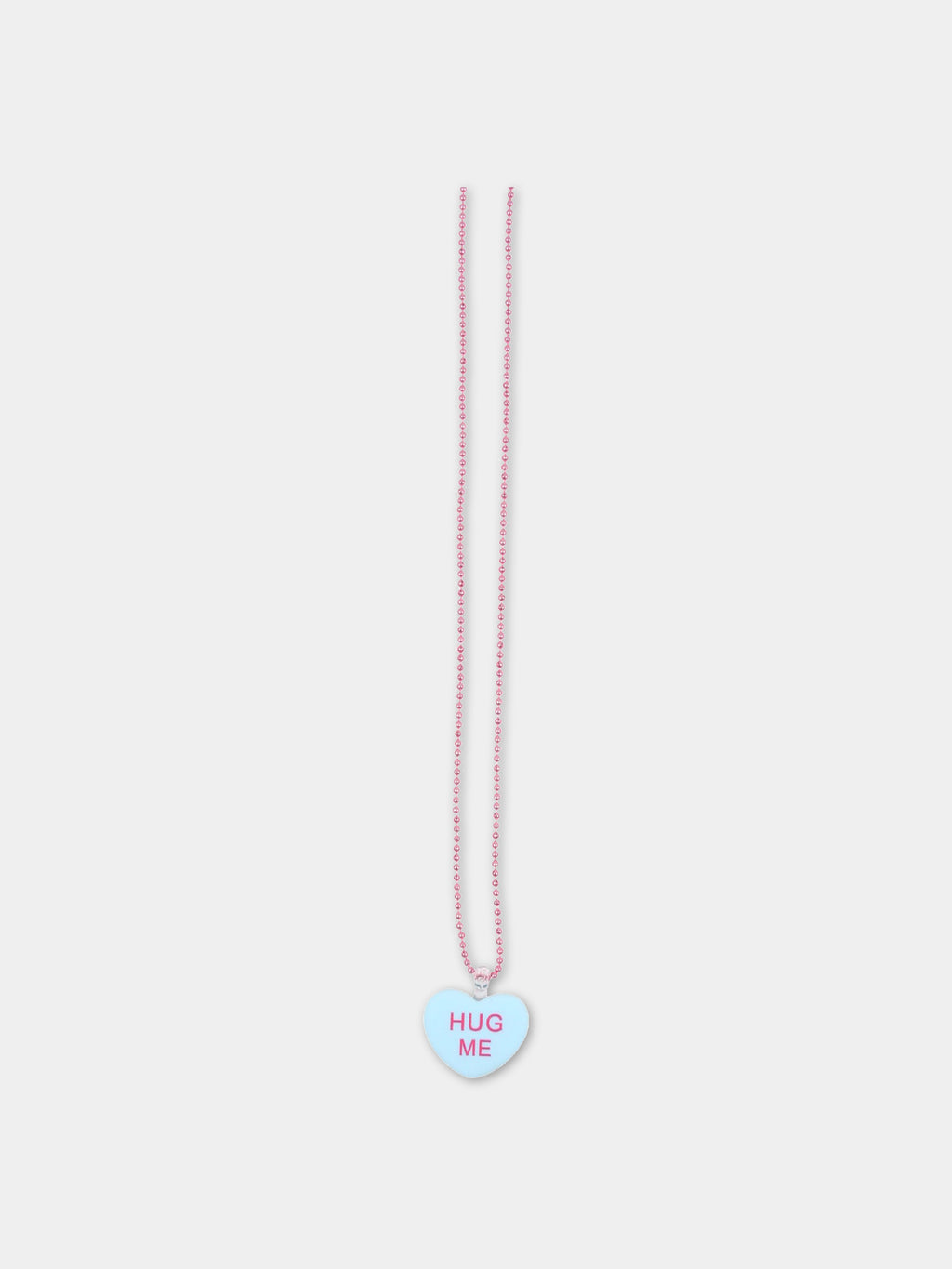 Collier rose avec cœur pour fille