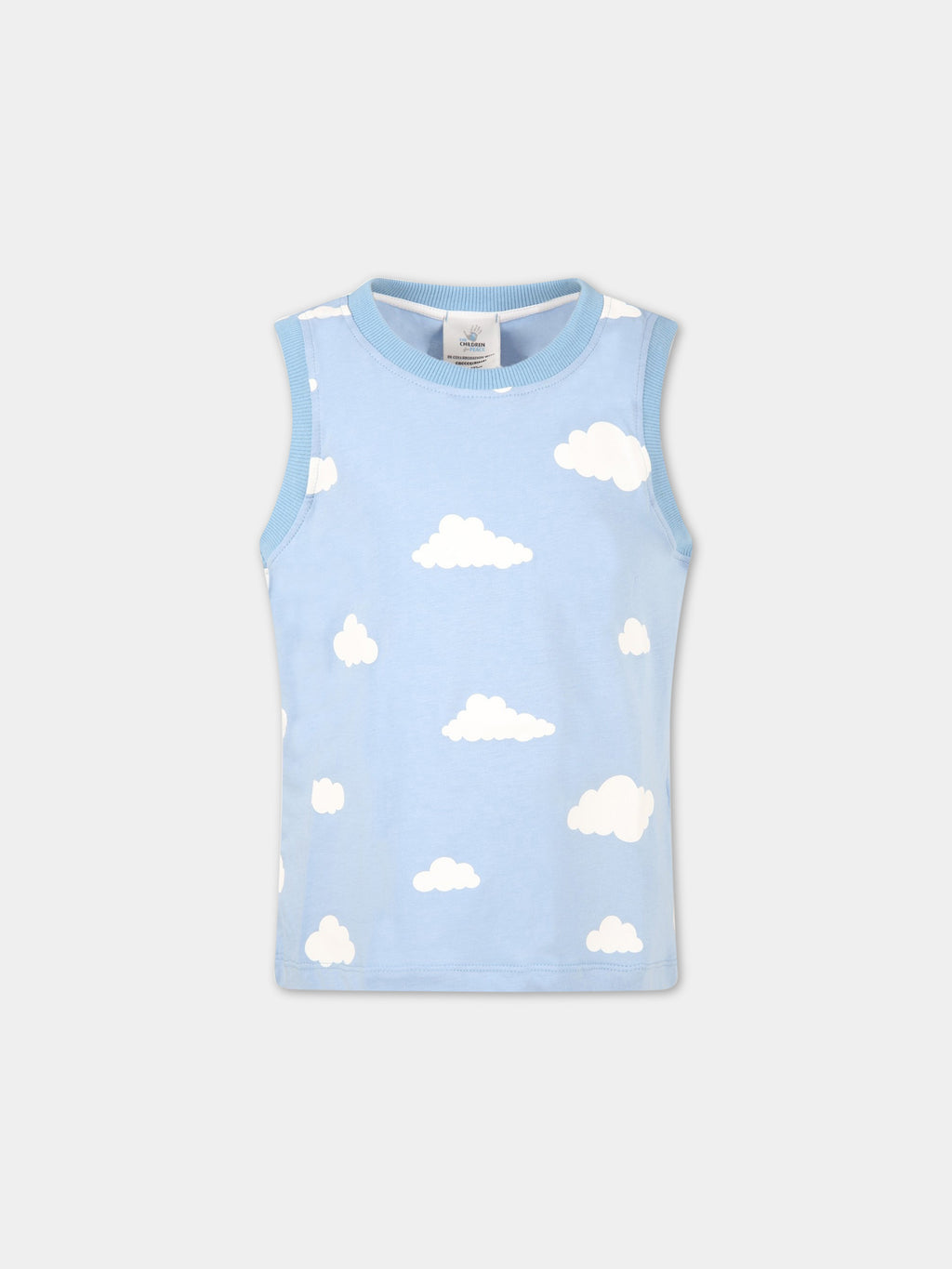 Débardeur bleue clair pour enfants avec nuages
