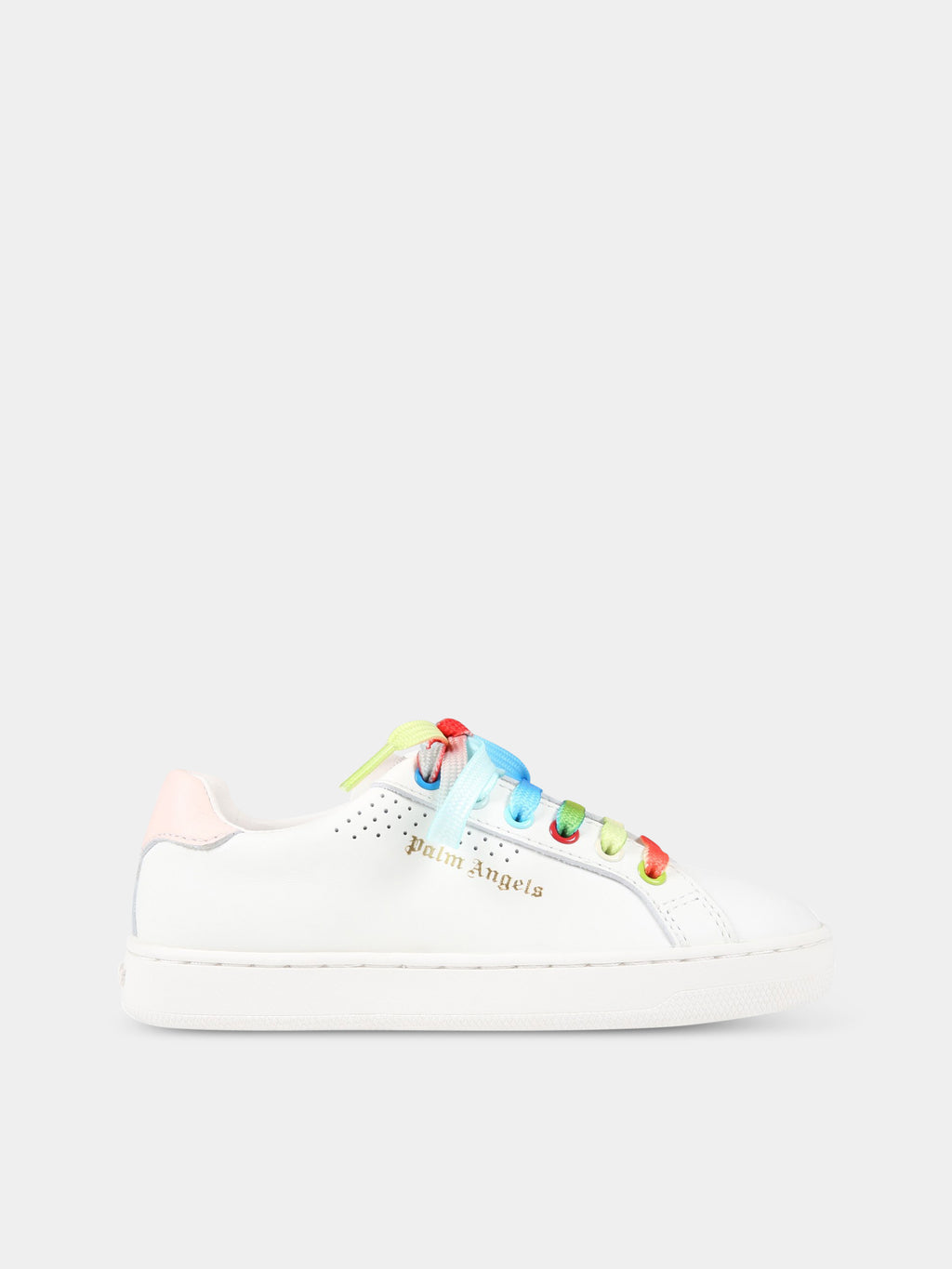 White sneakers for girl with logo